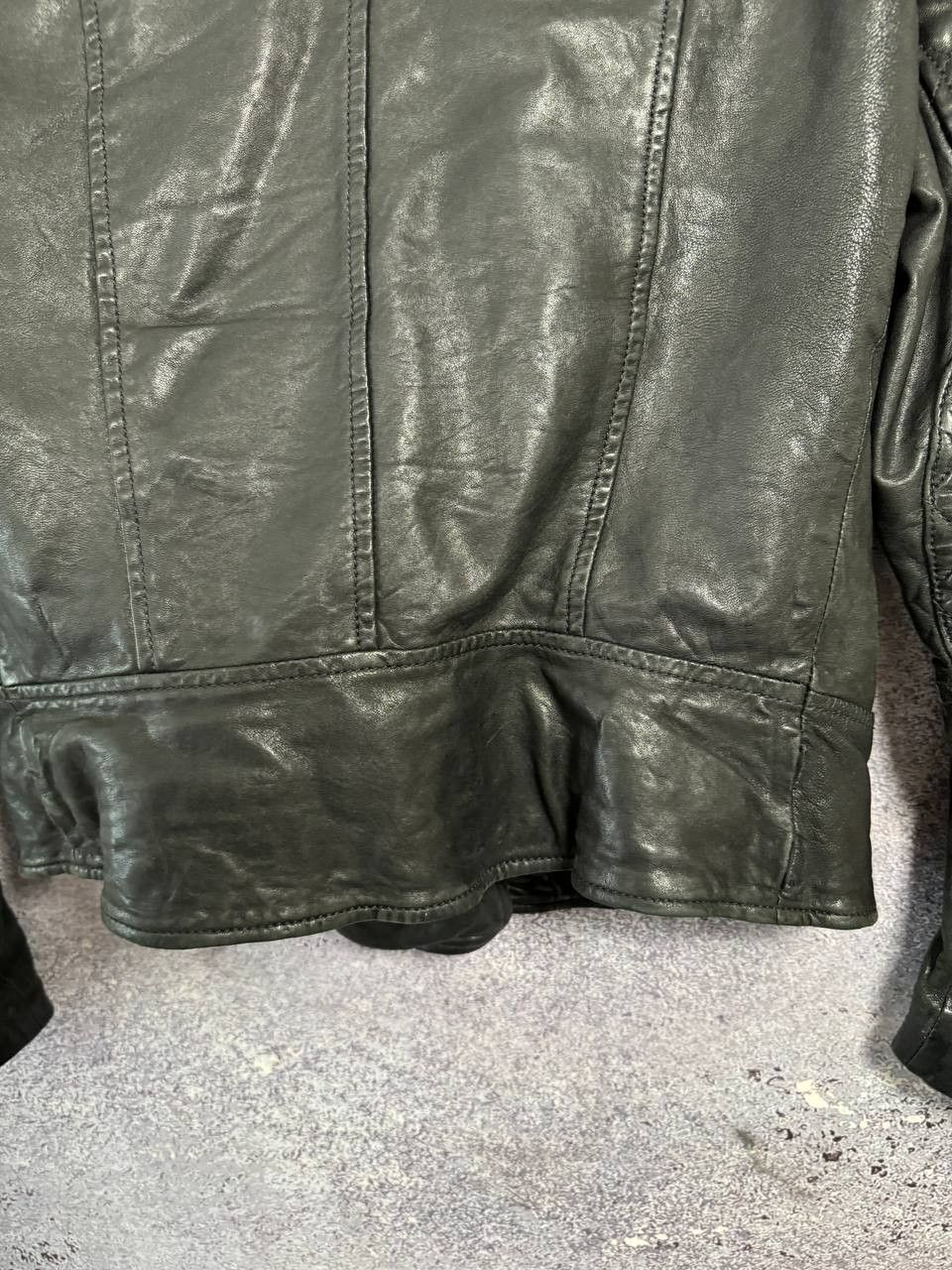 Allsaints × Vintage ALLSAINTS LEATHER BIKER JACKET WOMEN'S UK14 LAMB PAPIN Size L / US 10 / IT 46 - 16 Thumbnail