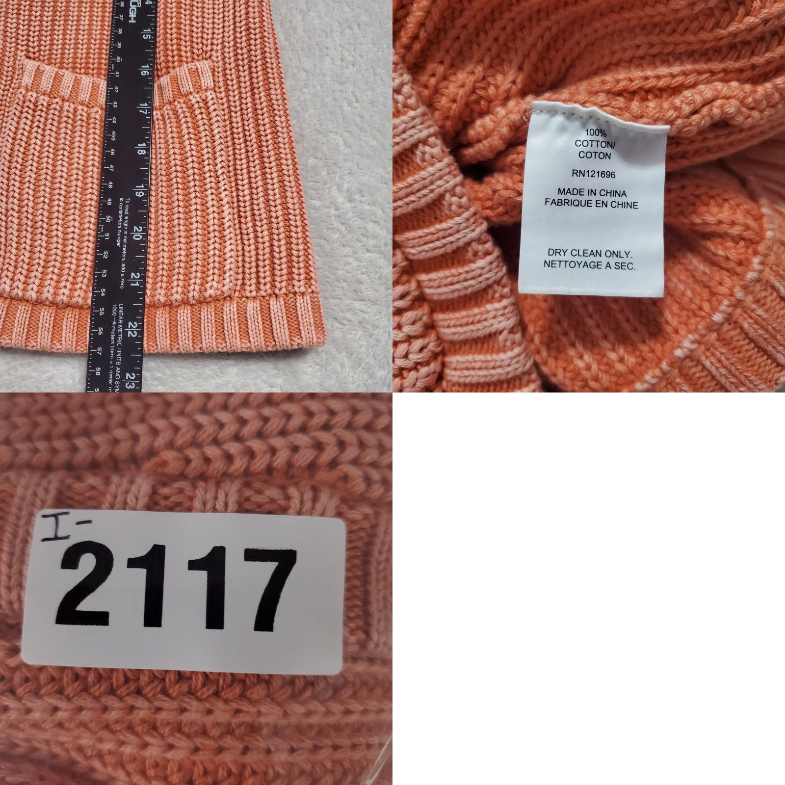 Vintage VINTAGE DEMYLEE Sweater Vest Women XS Coral Orange Layne Patch Pocket Boxy Heavyweight V-Neck Button Front Pockets Cotton Demylee Size XS / US 0-2 / IT 36-38 - 8 Thumbnail