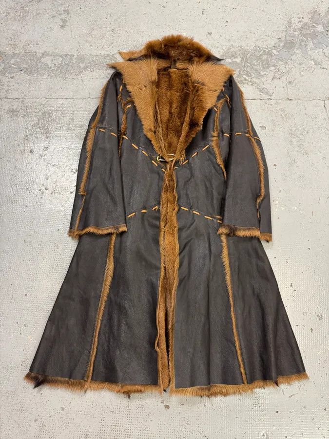Roberto Cavalli 2000s Roberto Cavalli Royal Reversible Long Fur Brown Coat Size S / US 4 / IT 40 - 3 Thumbnail