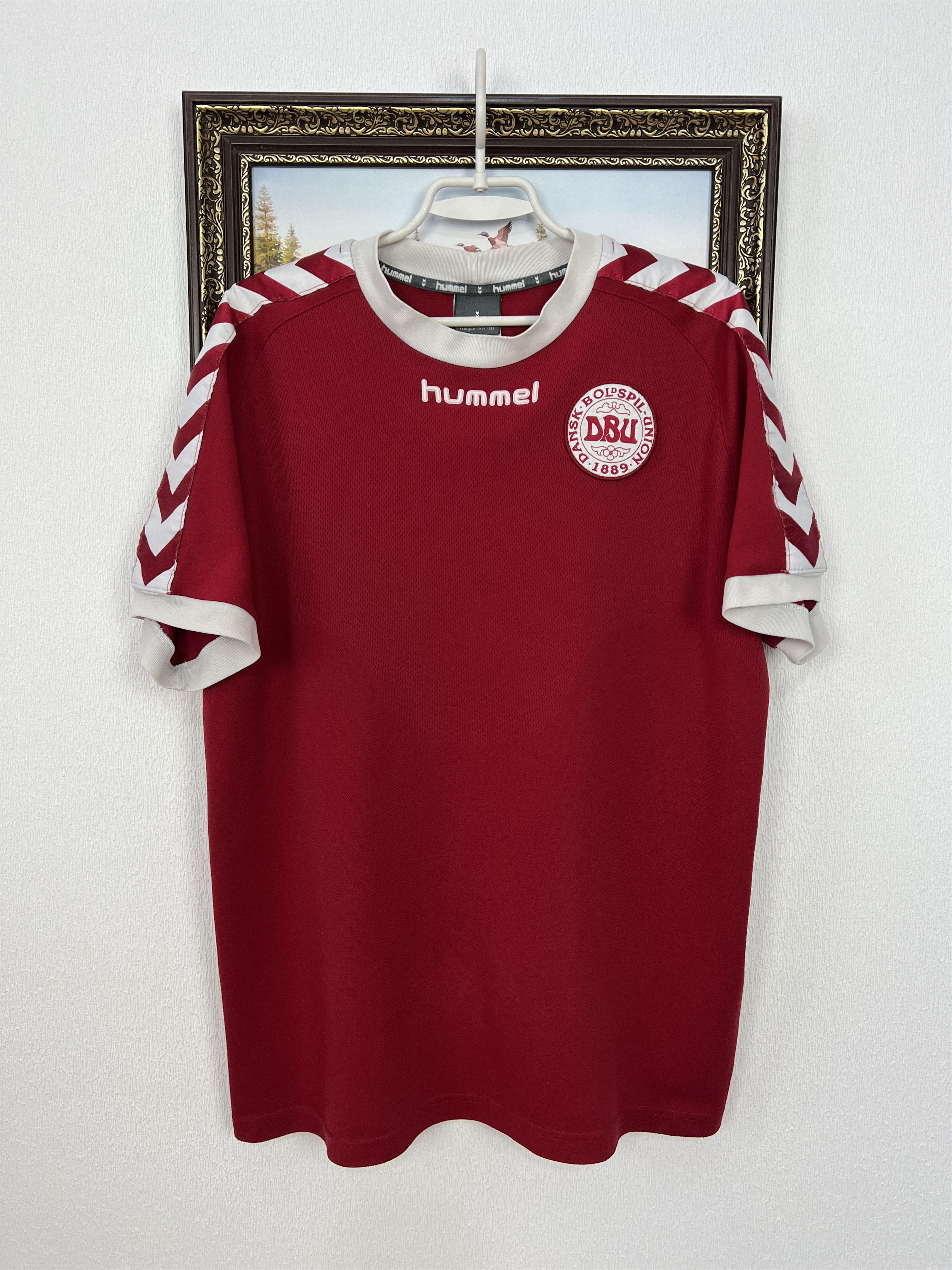 Hummel Denmark football shirt Soccer National Team Jersey Trikot Size US XXL / EU 58 / 5 - 1 Thumbnail