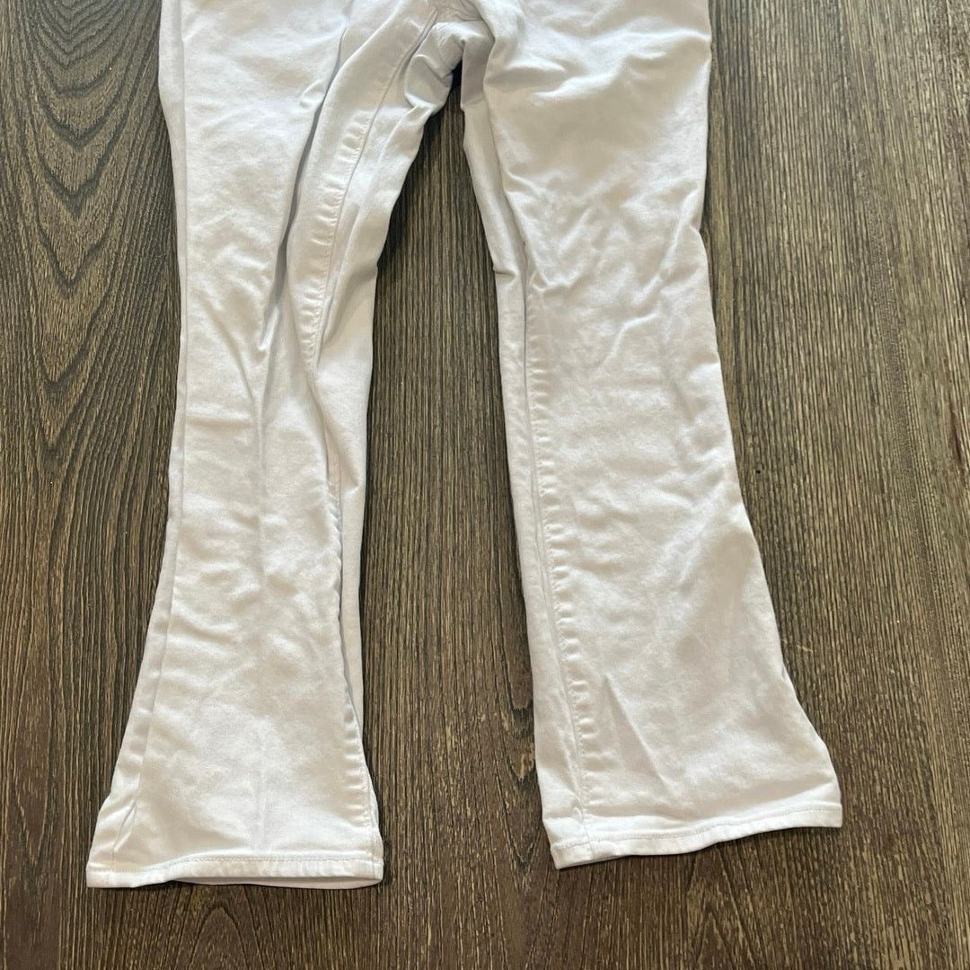 Loft Ann Taylor LOFT Curvy High Rise Kick Crop Jeans White 25/0 P Size 25" / US 0 / IT 36 - 2 Thumbnail