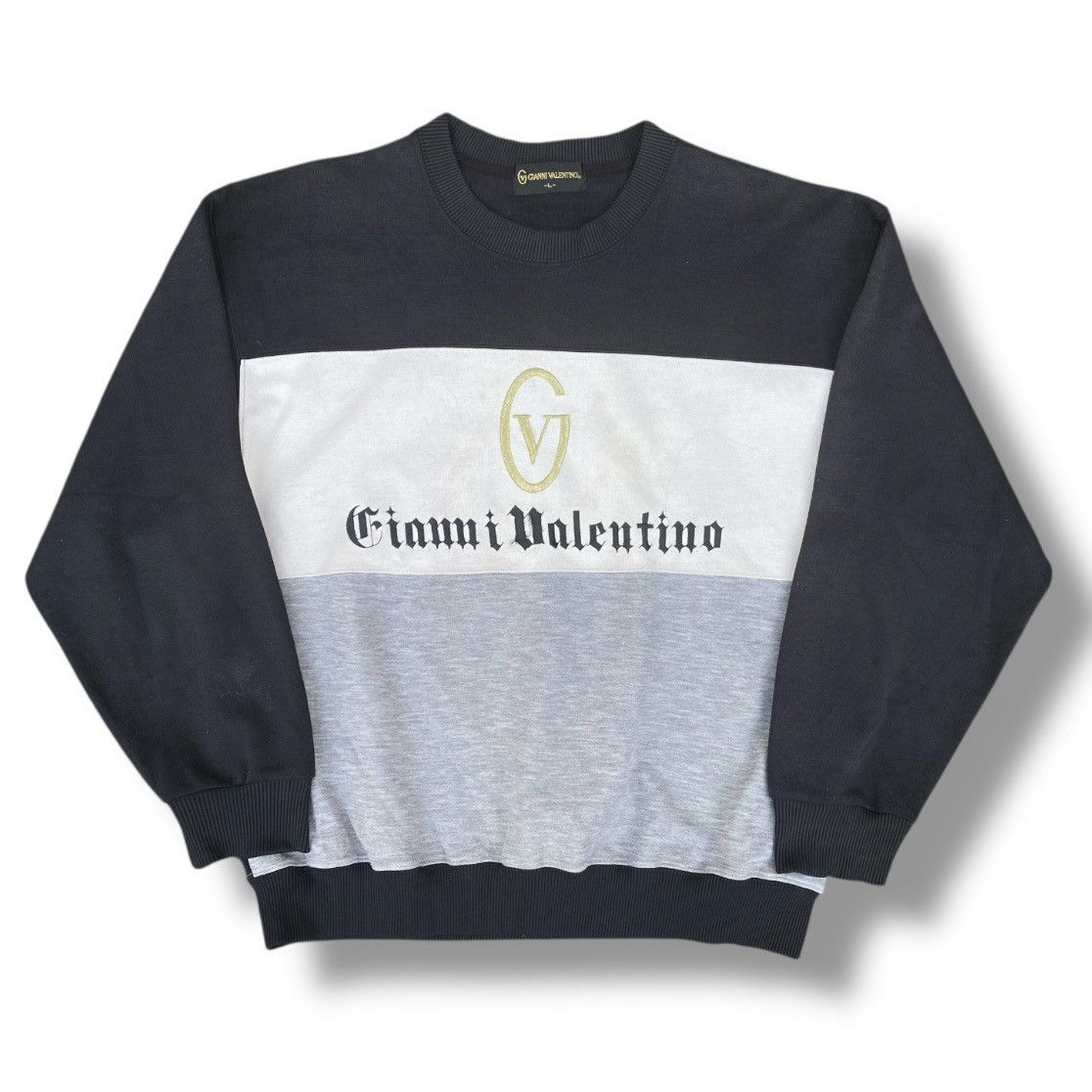 Vintage 90s Gianni Valentino Colourblock Sweatshirt. #G2
