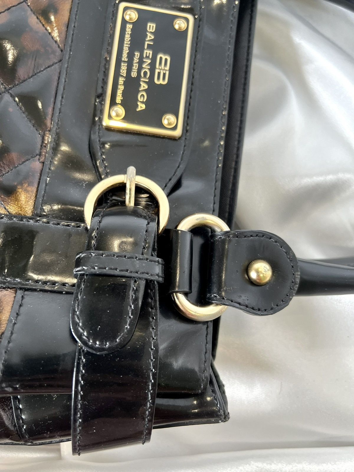 Balenciaga Balenciaga Quilted Patent Leather Tote – Black Size ONE SIZE - 5 Thumbnail
