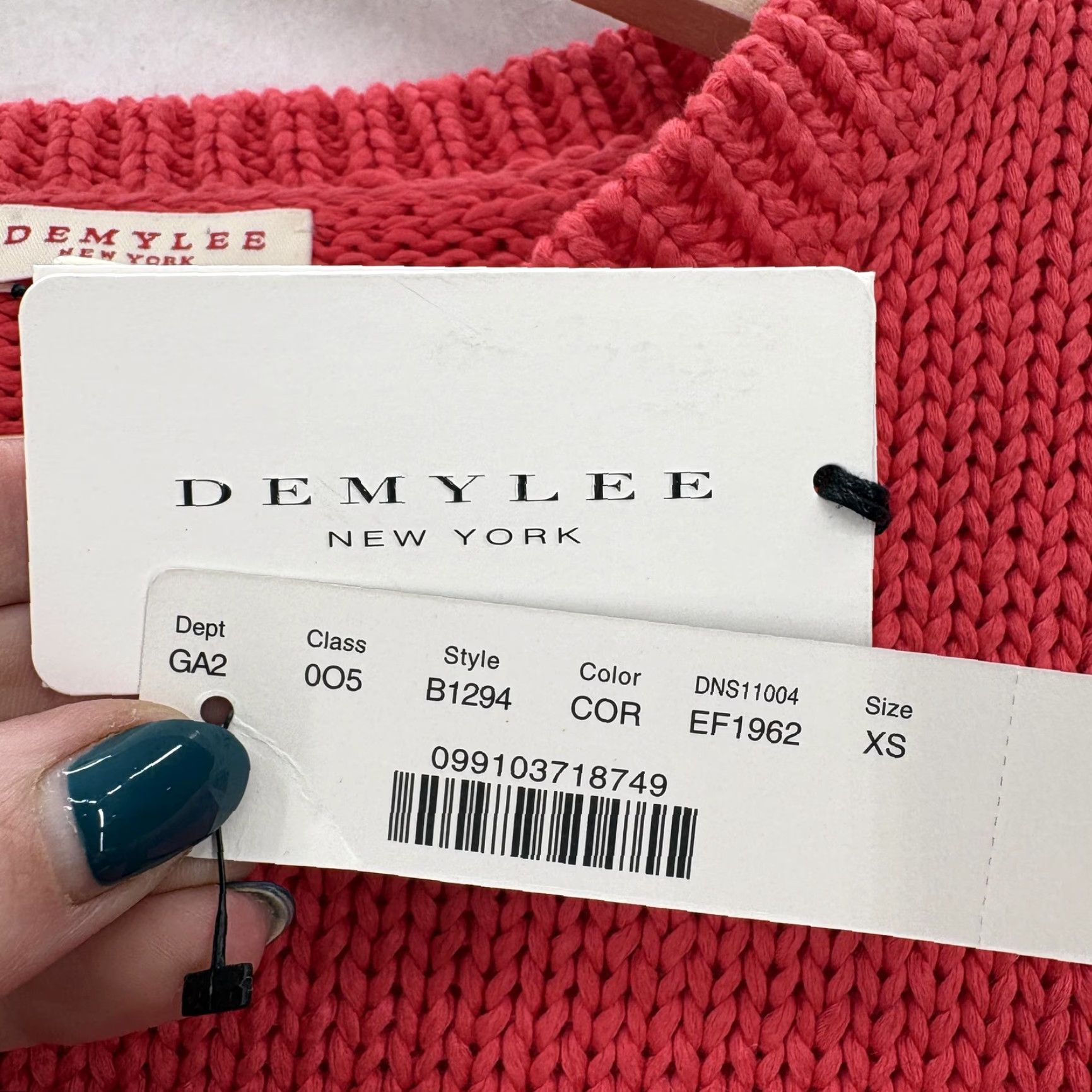 Vintage DEMYLEE Sweater Womens XS Pink 100% Cotton Crew Neck Chunky Knit Pullover Boxy Shirt Womens XS Pink 100% Cotton Crew Neck Chunky Knit Pullover Boxy Size XS / US 0-2 / IT 36-38 - 5 Thumbnail