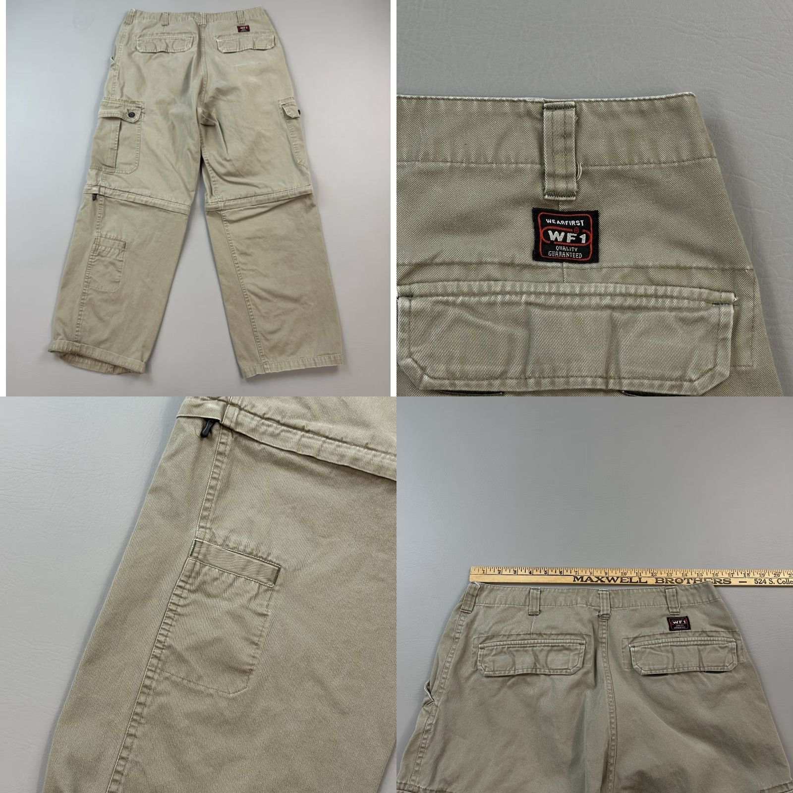 Vintage Vintage Wearfirst Pants Men 30x30 31x28 Convertible Cargo Skate Grunge Punk Y2K Pants Men Brown 90s Grunge Logo Vintage Mens Size US 30 / EU 46 - 8 Thumbnail