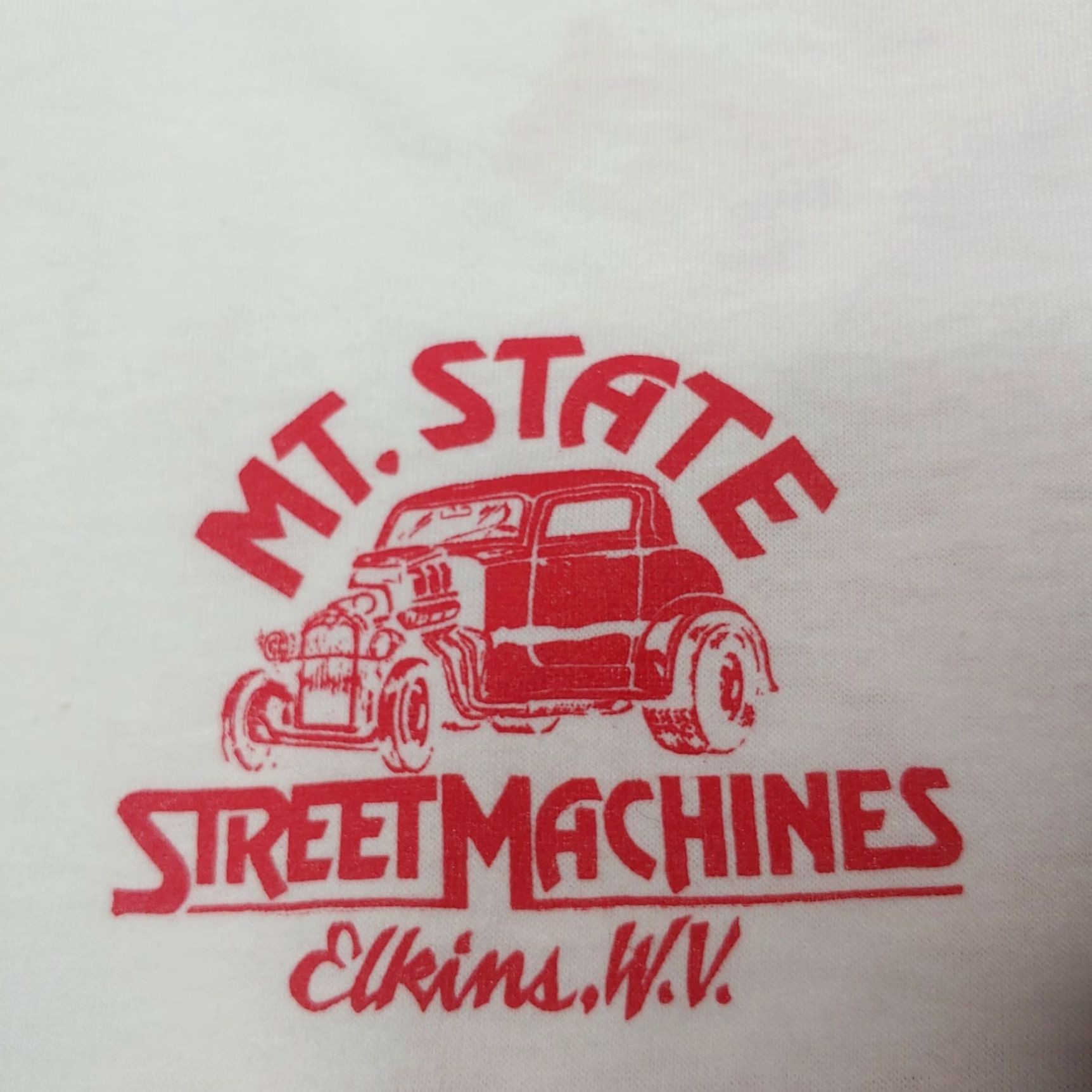 Vintage VINTAGE Single Mountain State Street Machines Polo Shirt L White Men Short Sleeve Collared Graphic Print Car Club 90s Hot Rod Boys Girls Mens Womens Size US L / EU 52-54 / 3 - 6 Thumbnail