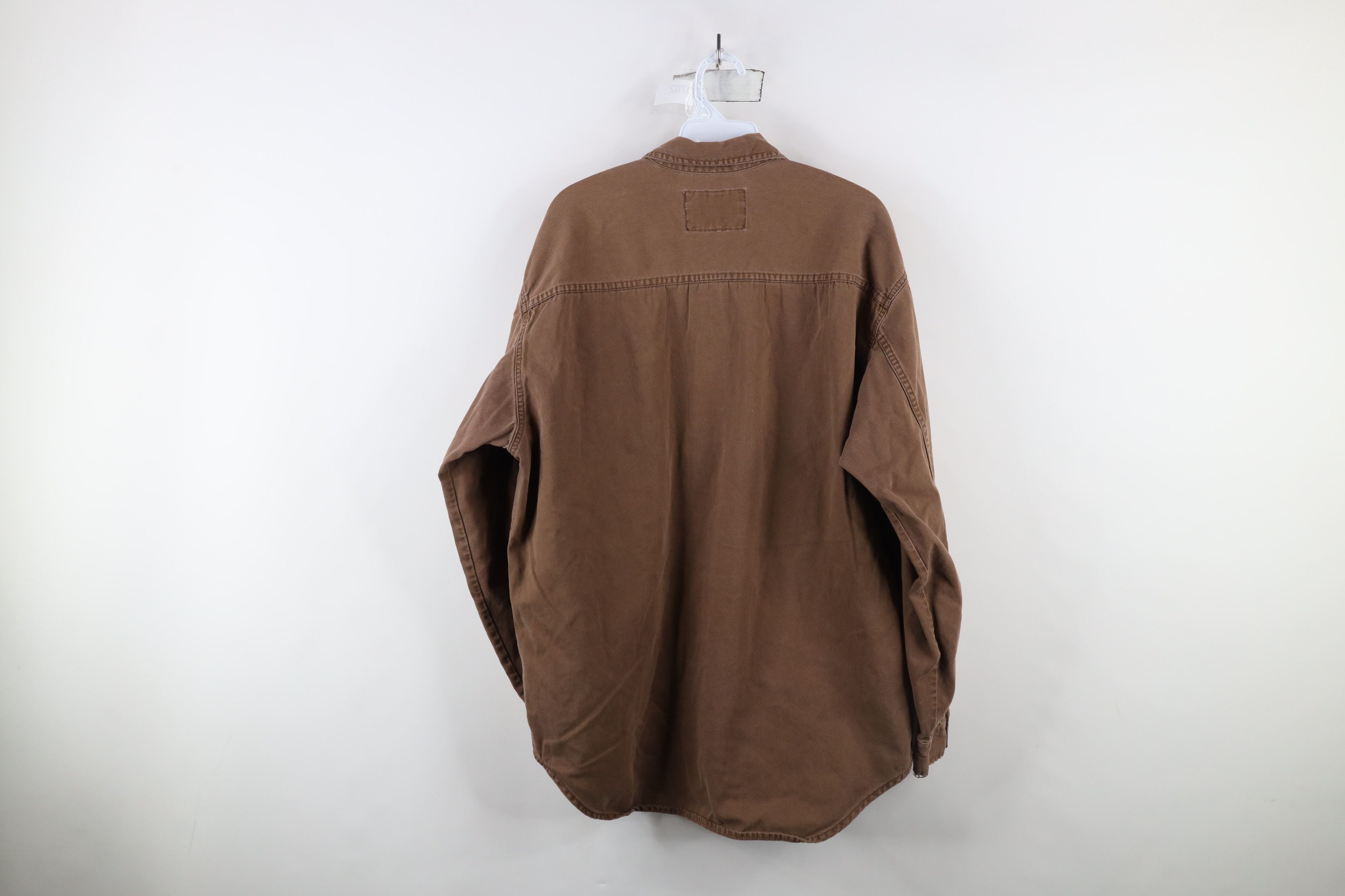 Levi's × Vintage Vintage 90s Levis Denim Jean Collared Button Shirt Brown Size US L / EU 52-54 / 3 - 14 Thumbnail