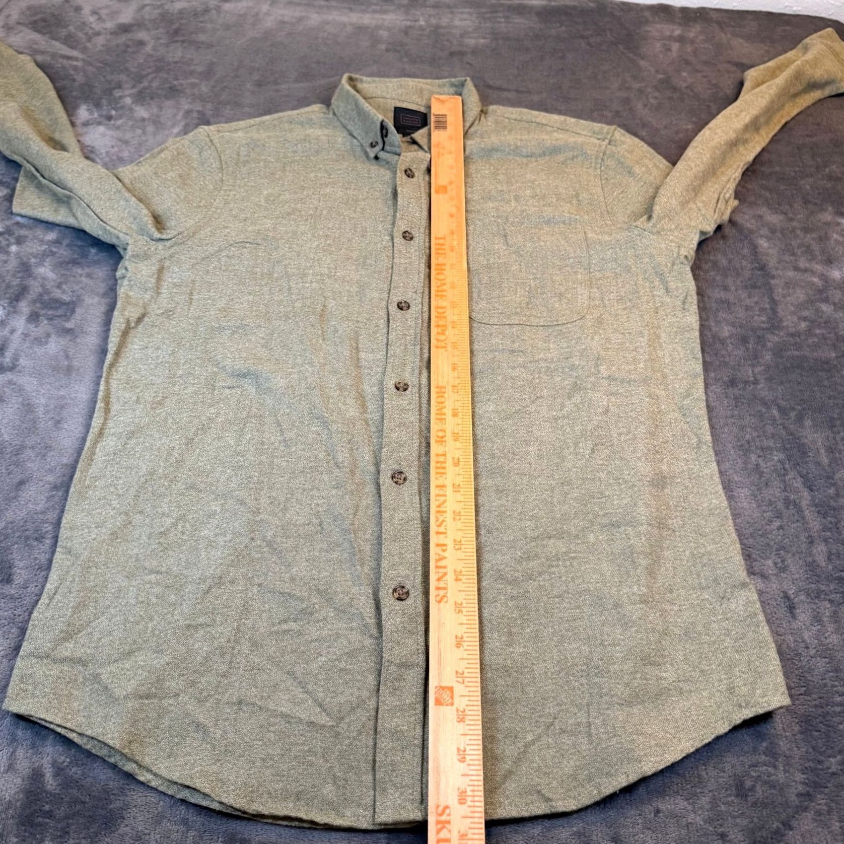 Vintage 14th & Union Shirt Mens Large Green Flannel Button-Up Long Sleeve Trim Fit Casual Business Pocket Button-Down Collar 14th & Union Size US L / EU 52-54 / 3 - 7 Thumbnail