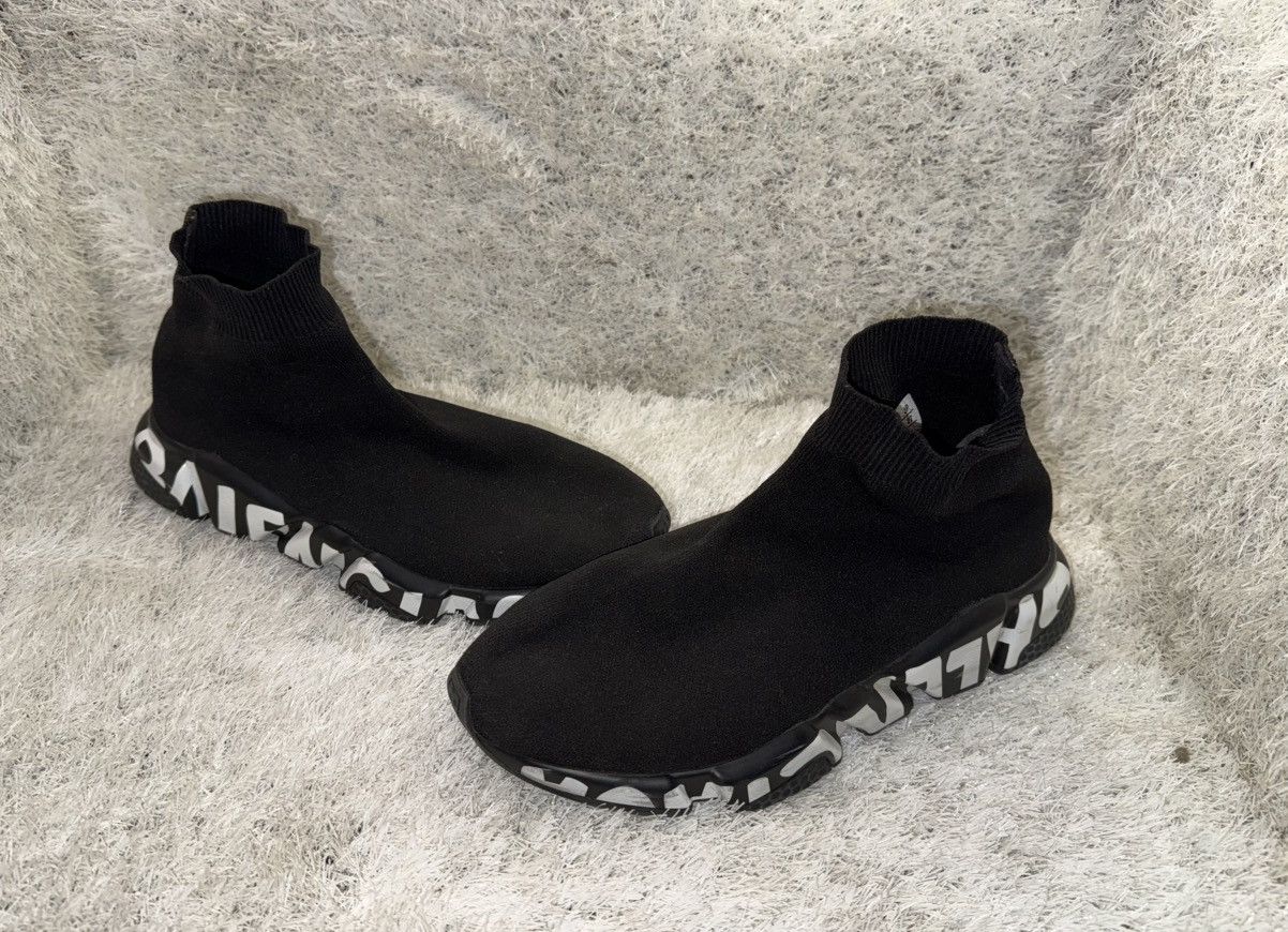Balenciaga Balenciaga Speed Trainer 'Graffiti - Black' Size US 8 / EU 41 - 1 Thumbnail
