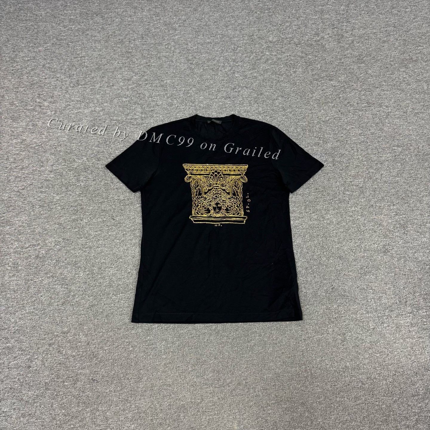 Versace Versace Black Roman Column Print Short-Sleeve T-Shirt L Size US L / EU 52-54 / 3 - 1 Thumbnail