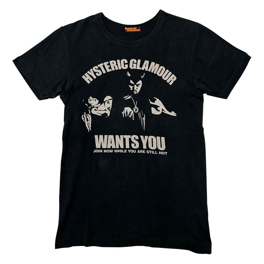 image of Hysteric Glamour Wants You Tee in Black, Men's (Size Medium)