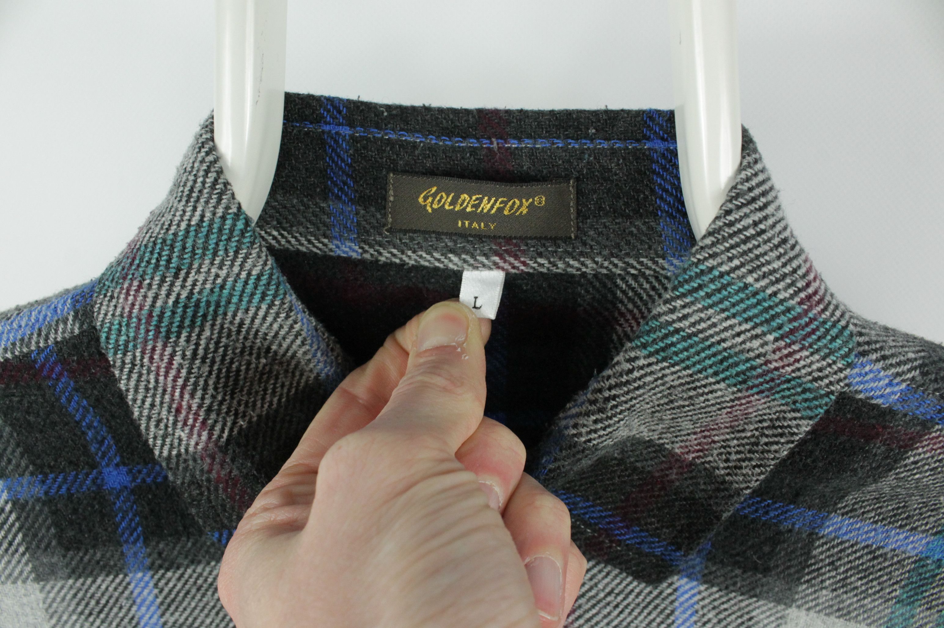 Vintage Vintage Golden Fox Flannel Wool Blend Chest Pockets Shirt Size US L / EU 52-54 / 3 - 3 Thumbnail