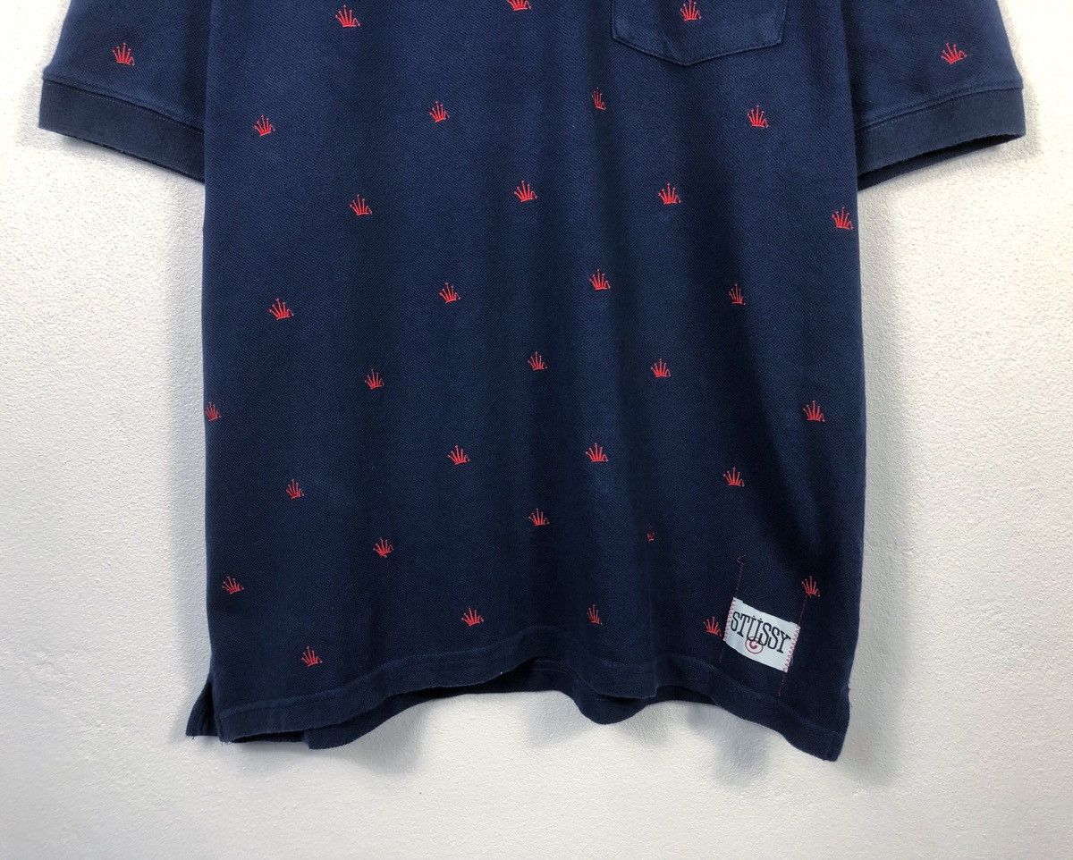 Stussy Rare Stussy Crown All Over Print Embroidered Polo Tee Size US M / EU 48-50 / 2 - 5 Thumbnail