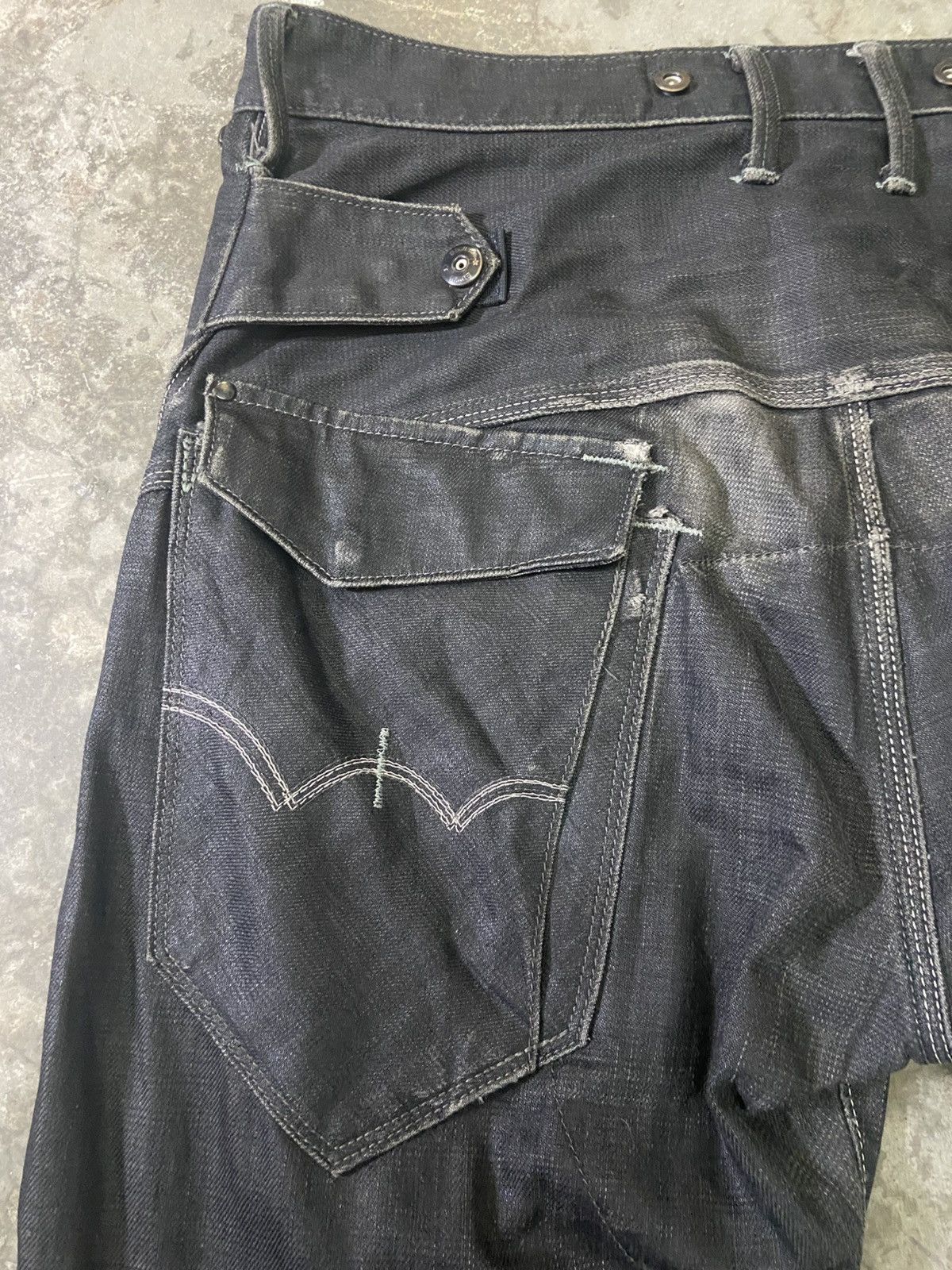 Edwin × Japanese Brand Edwin E-Function Type EF503 Banana Cut Denim Size US 34 / EU 50 - 13 Thumbnail