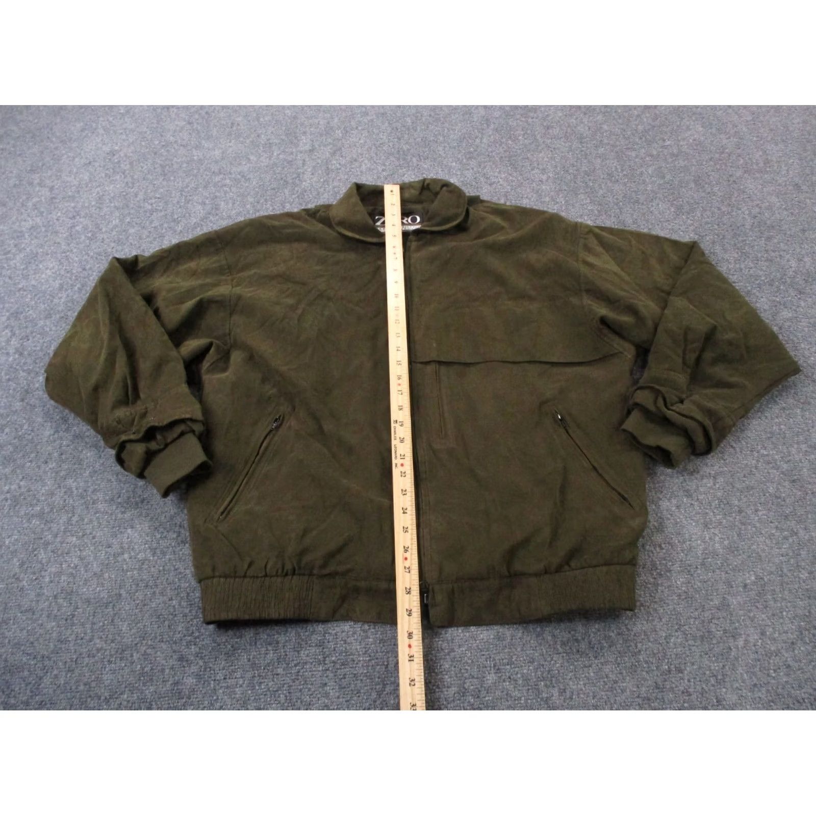 Vintage Vintage Zero Restriction Jacket Mens L Green Solid Zip Pockets Windbreaker Lined Athletic Run Sweat Weathergear - Mens Size US L / EU 52-54 / 3 - 3 Thumbnail