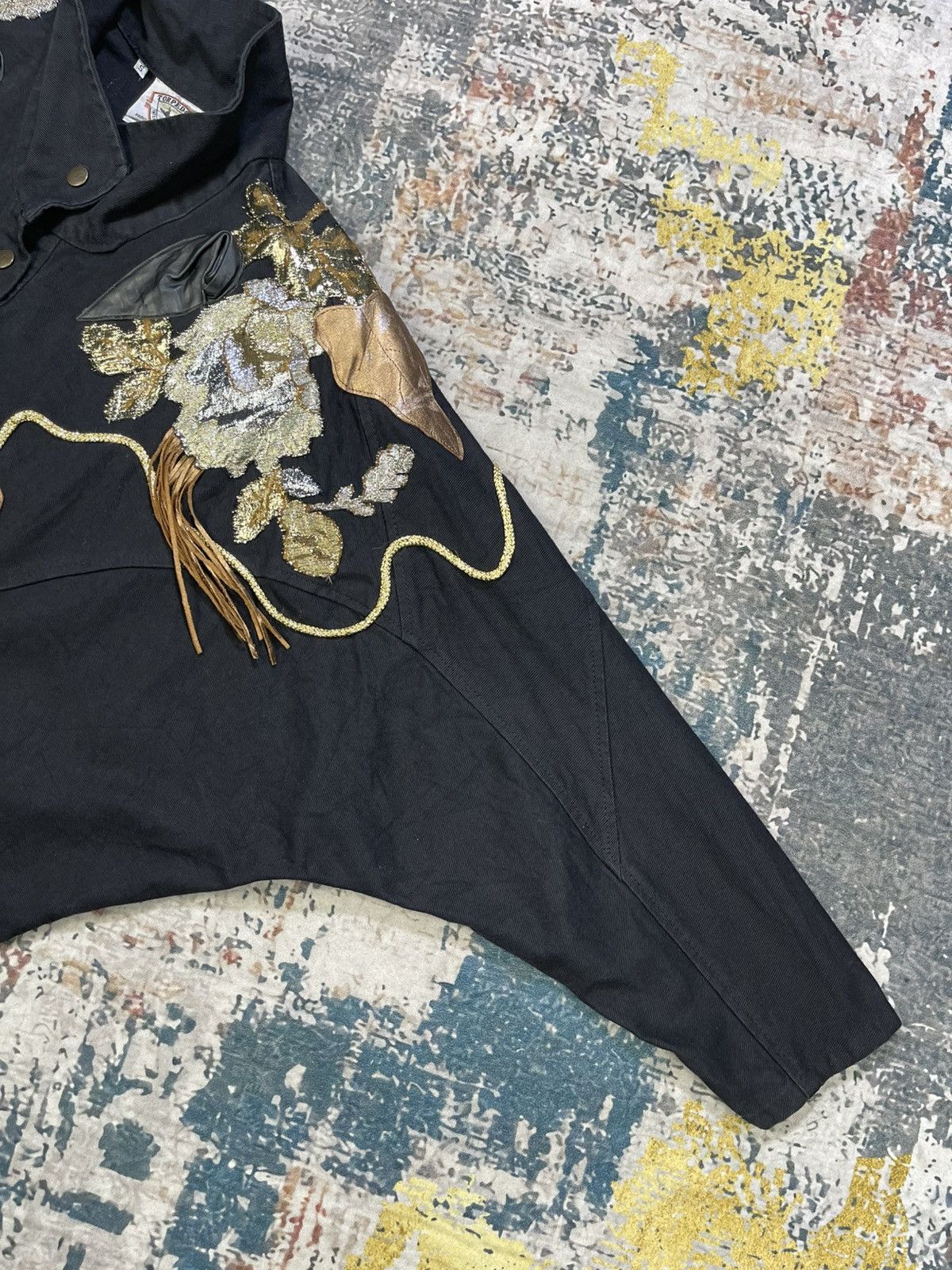 Vintage Vtg Torpedo Western Allure Art Denim Jacket Size S / US 4 / IT 40 - 5 Thumbnail