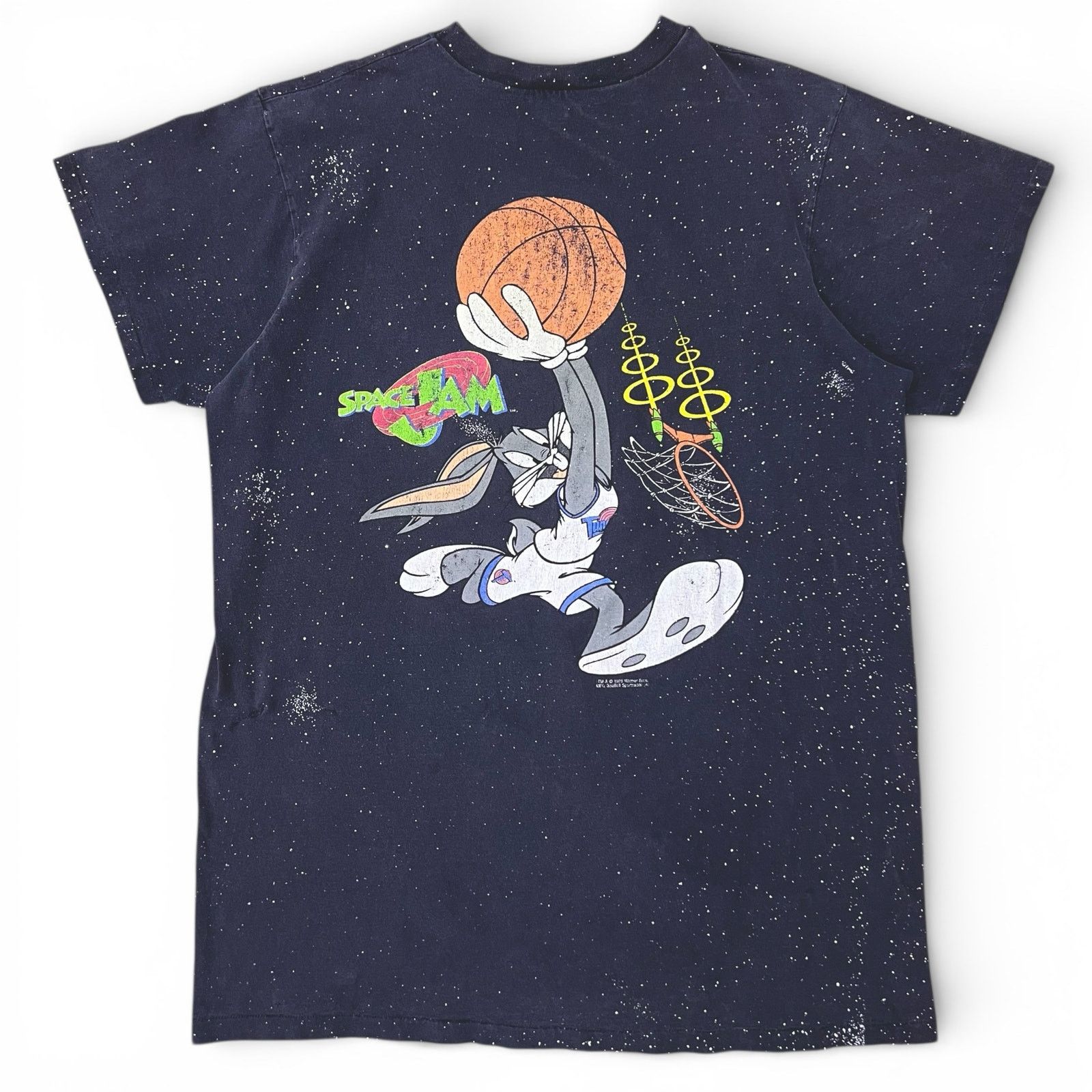 Vintage Vintage 90s Faded Space Jam AOP Bugs Bunny T Shirt Looney Size US XL / EU 56 / 4 - 3 Thumbnail
