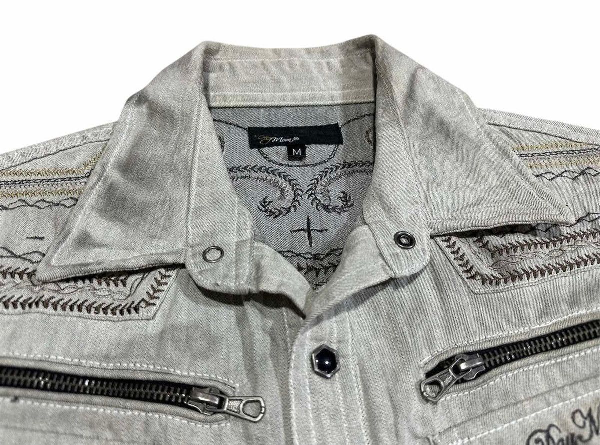 Hysteric Glamour × Japanese Brand × Seditionaries 🔥Sick Y2K Day Moon Western Shirt Zipper Ash Dyed Goth Punk Size US M / EU 48-50 / 2 - 5 Thumbnail
