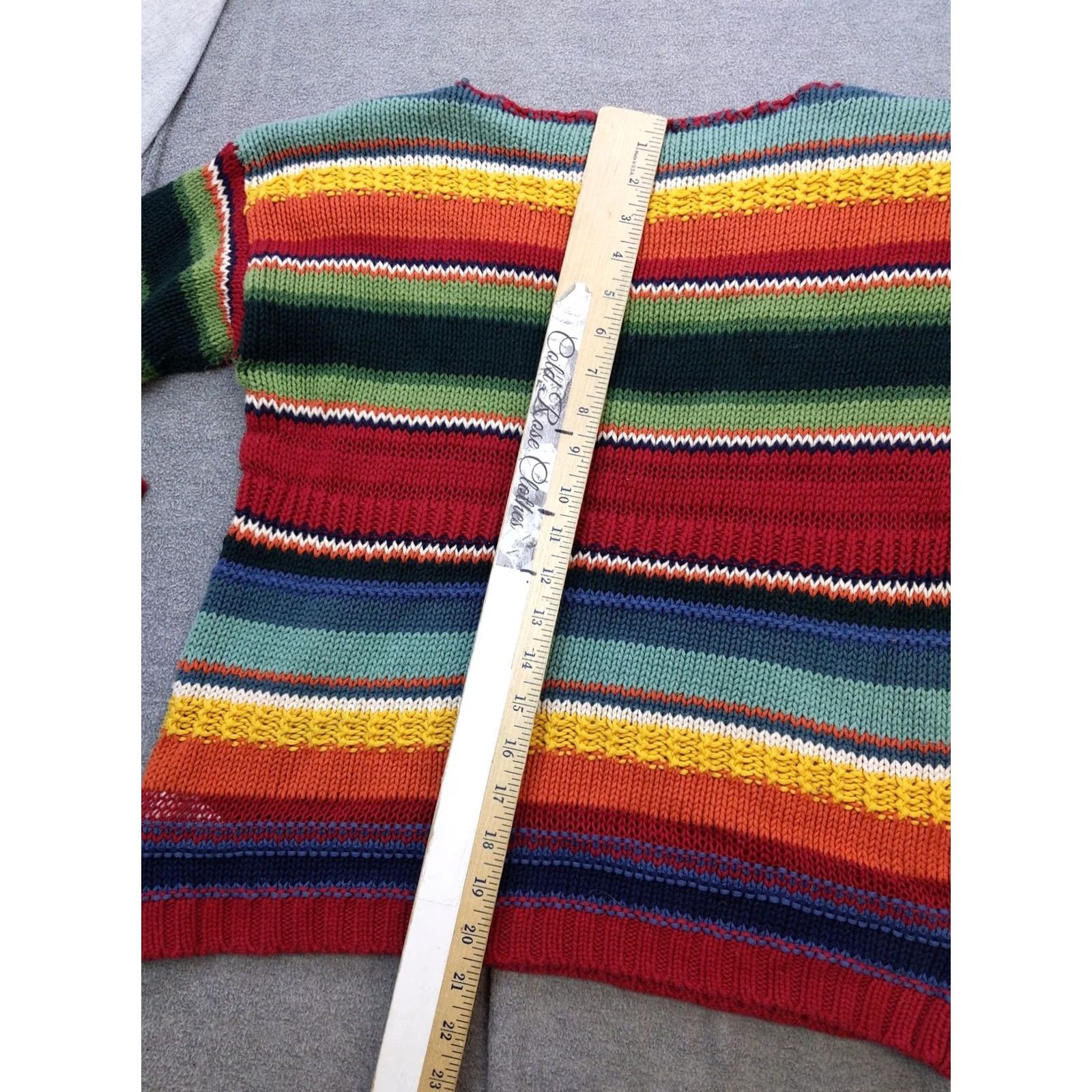 Chaps Chaps Sweater Mens Medium Multicolor Striped Crewneck Chunky Knit Pullover Size US M / EU 48-50 / 2 - 6 Thumbnail