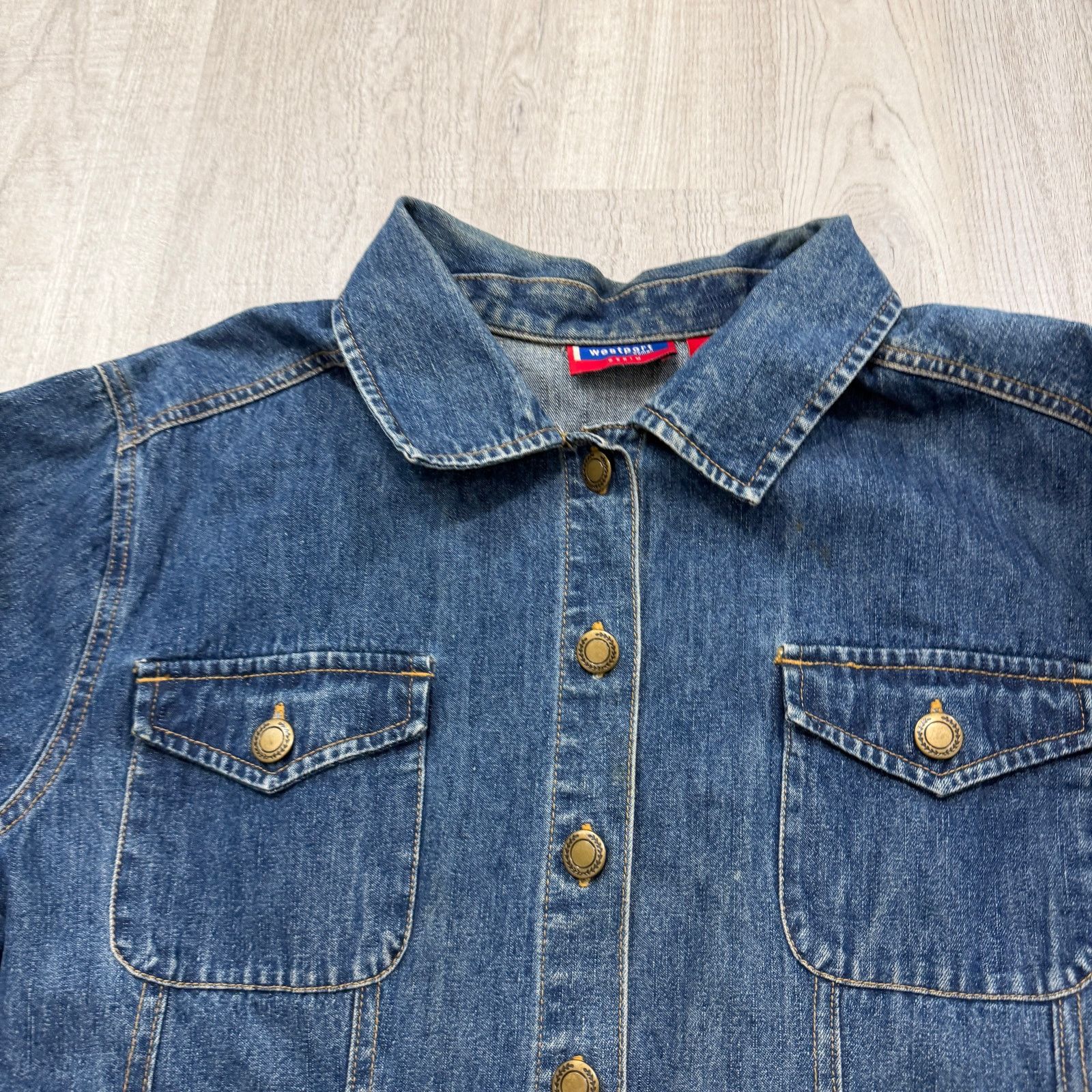 Vintage Vintage Westport Denim Chore Coat Women's 18/20 Blue Barn Size 3XL / US 20-22 - 3 Thumbnail
