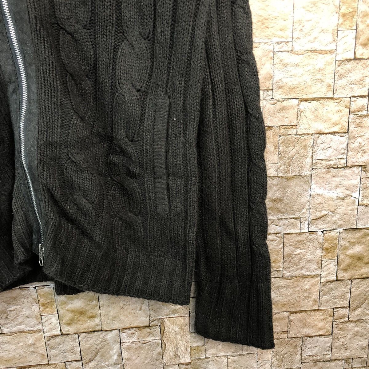 Aran Isles Knitwear × Homespun Knitwear × Japanese Brand Louis Chavlon Black Zipper cable Knitwear #A1183 Size US L / EU 52-54 / 3 - 7 Thumbnail