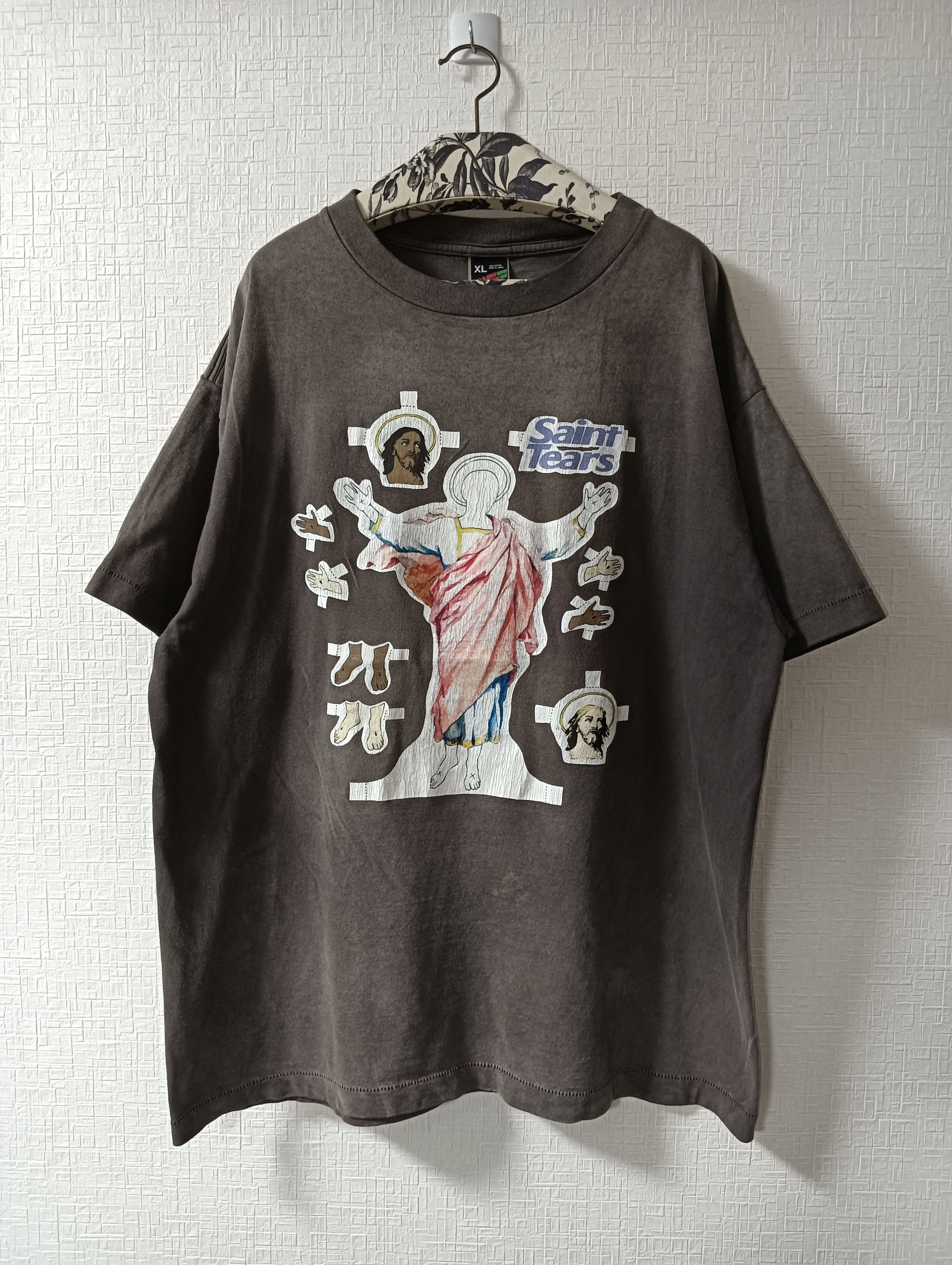 SAINT TEARS ニット L Saint Mxxxxxx x Denim Tears HELL L/S T-Shirt Vintage Black