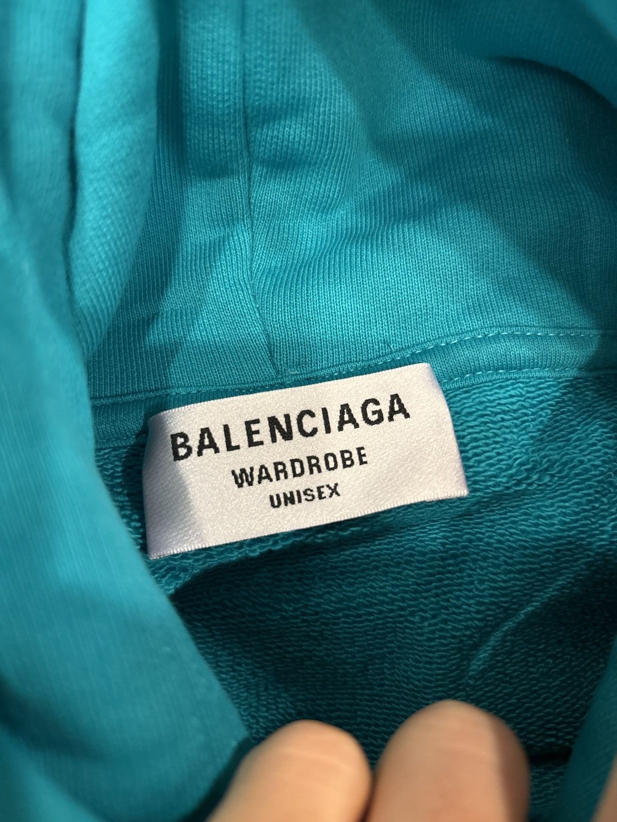 Balenciaga Balenciaga Teal BB Logo Hoodie Size US XXL / EU 58 / 5 - 5 Thumbnail