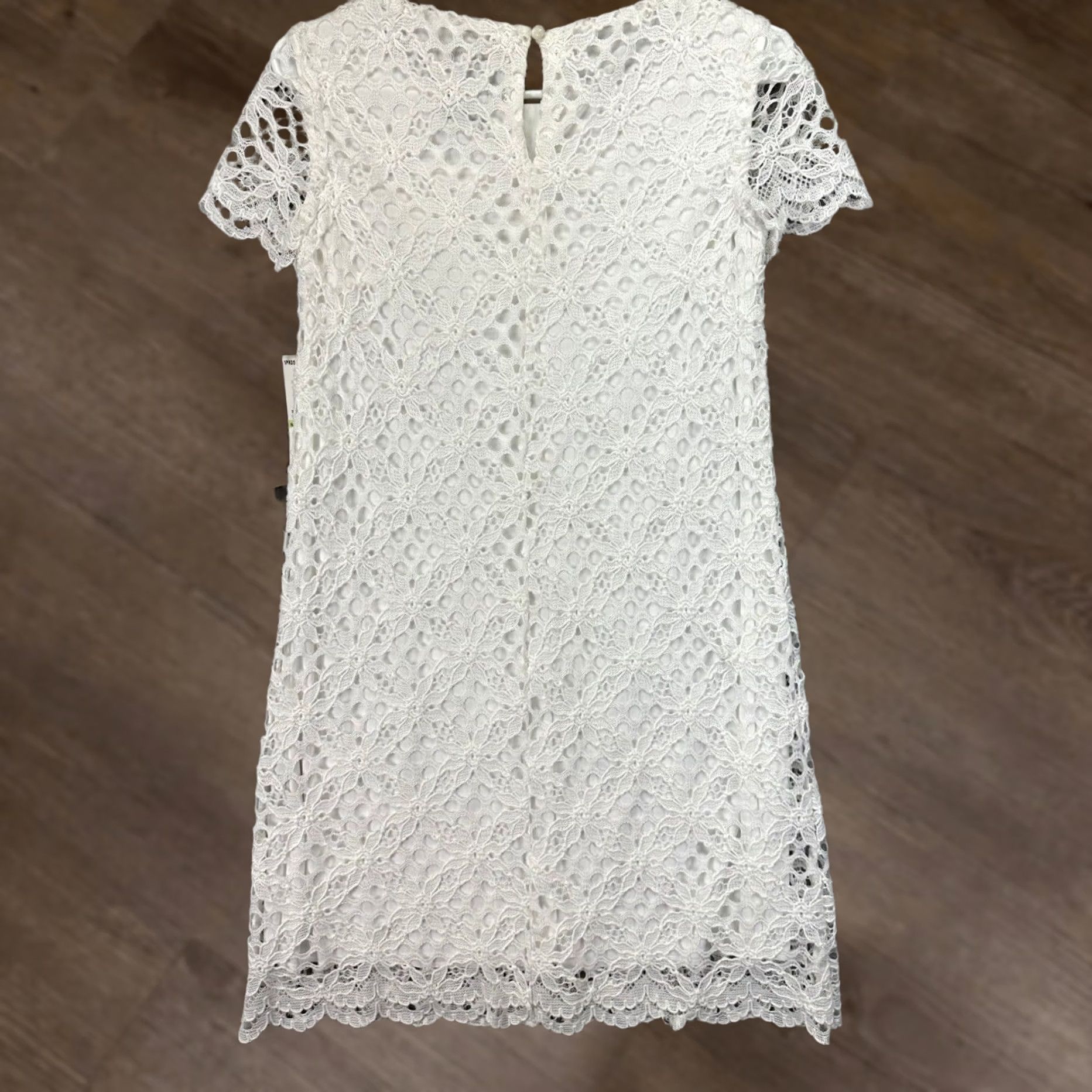 Vintage Jax Dress Womens 4 White Eyelet Lined Lace Mini Short Sleeves Casual Ladies NEW Size 27" / US 4 / IT 40 - 1 Thumbnail