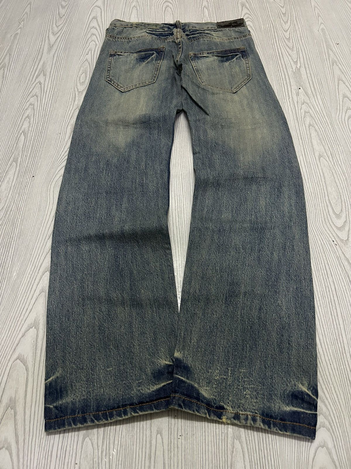 Le Grande Bleu (L.G.B.) Betty Blue Love Denim Fade Washed Patina Heavy Stacked Hem Size US 30 / EU 46 - 2 Thumbnail
