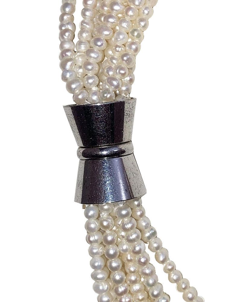 Designer Multi Strand Freshwater Pearl Torsade Necklace Size ONE SIZE - 6 Thumbnail