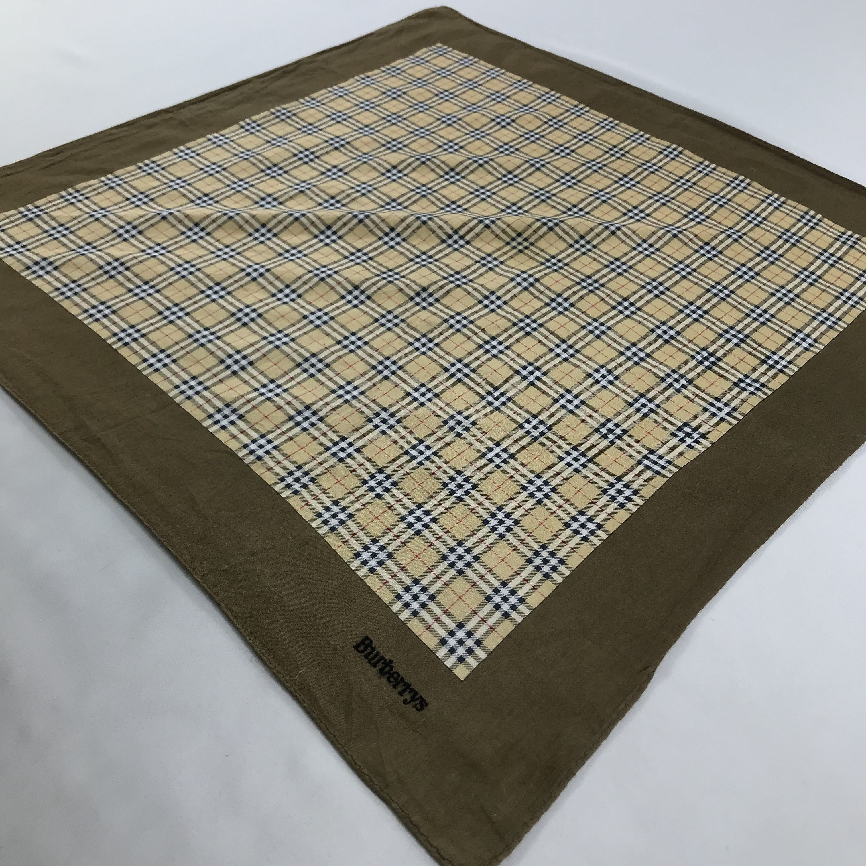 Burberry × Vintage Burberry Bandana / Handkerchief / Neckerchief - S1569 Size ONE SIZE - 2 Thumbnail