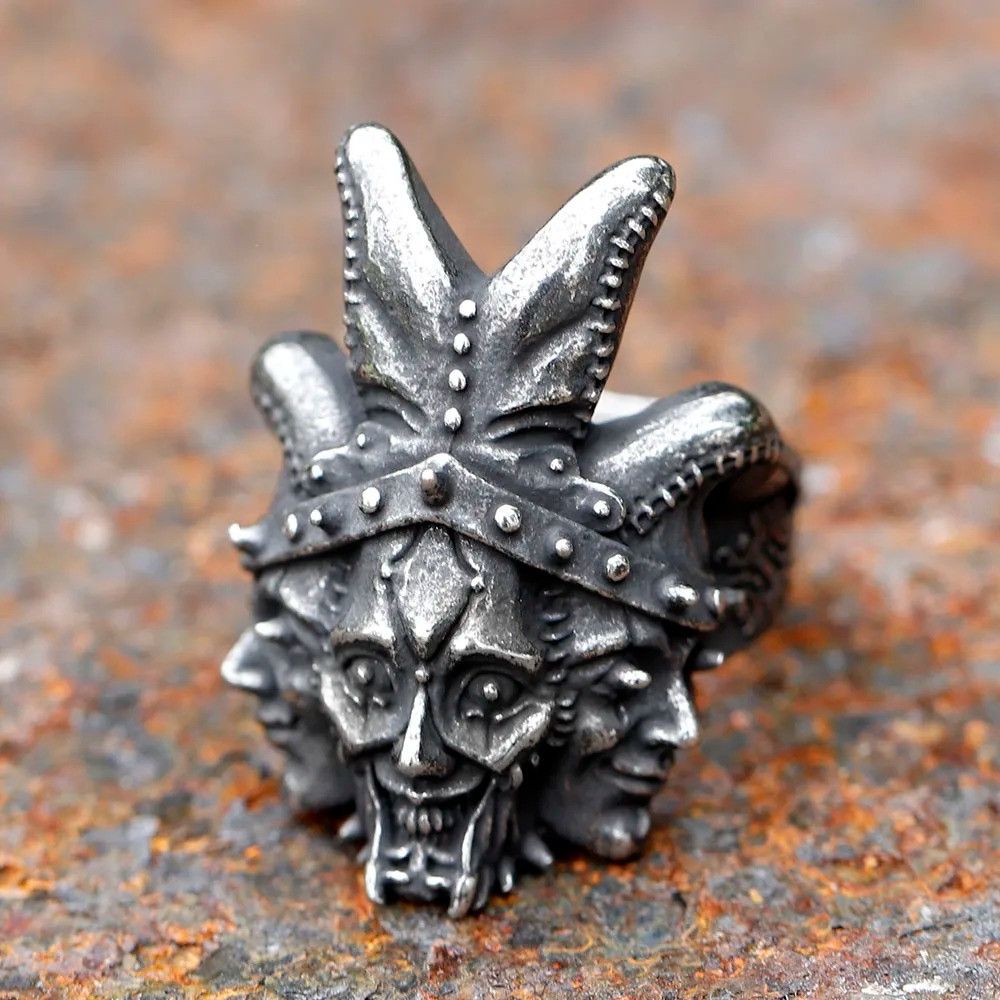 Jewelry Skull Ring Streetwear Jewelry Fashion Gift Size ONE SIZE - 4 Thumbnail