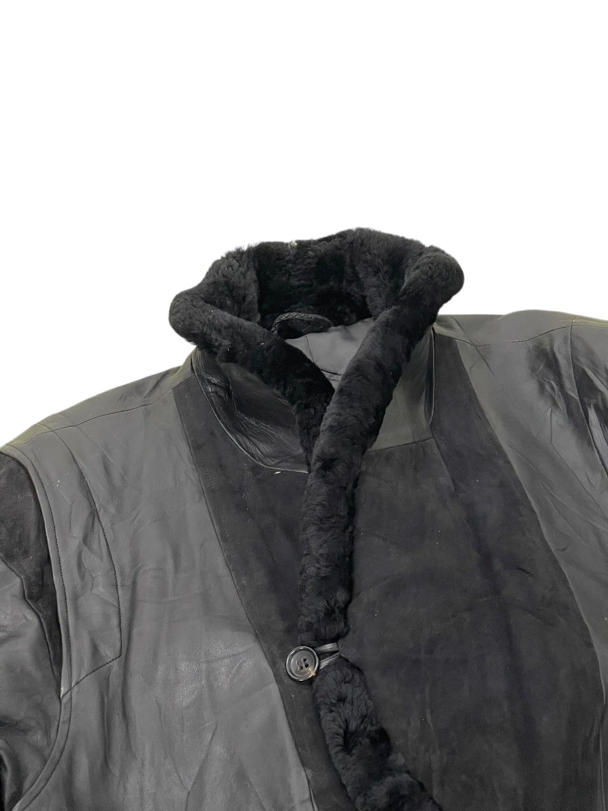 If Six Was Nine Vintage Lanvin Sheepskin Leather Jacket 3🟦 Size US L / EU 52-54 / 3 - 11 Thumbnail
