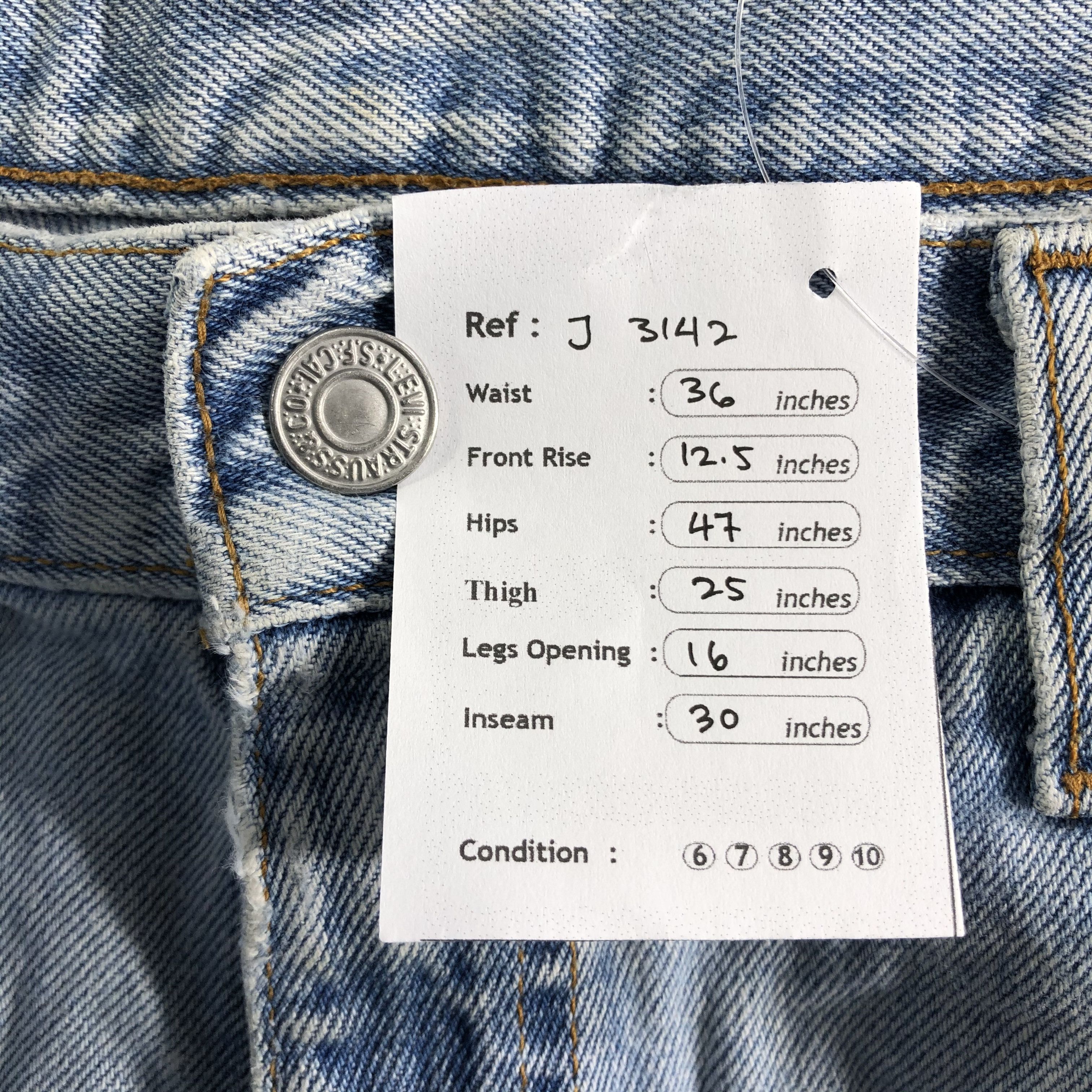 Levi's Vintage 90s Blue Wash Levis 550 Jeans-J3142 Size US 36 / EU 52 - 11 Thumbnail