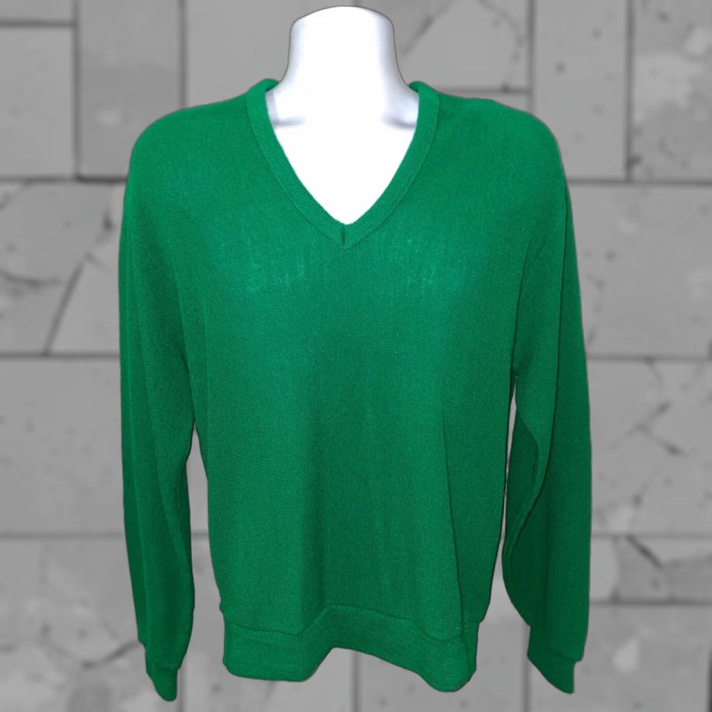 Arrow VINTAGE Arrow Tournament Sweater V-Neck Green XL Mens Size US XL / EU 56 / 4 - 1 Thumbnail