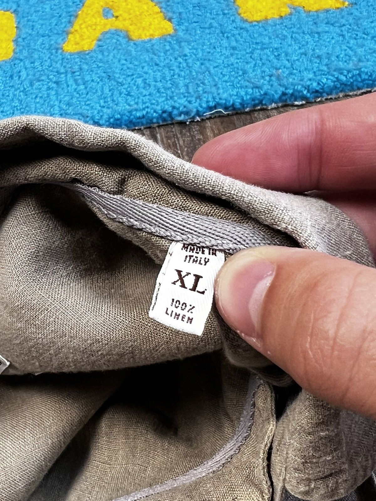 Brunello Cucinelli Brunello Cucinelli Linen Grey Buttons Up Long Sleeve Shirt Size US XL / EU 56 / 4 - 12 Thumbnail