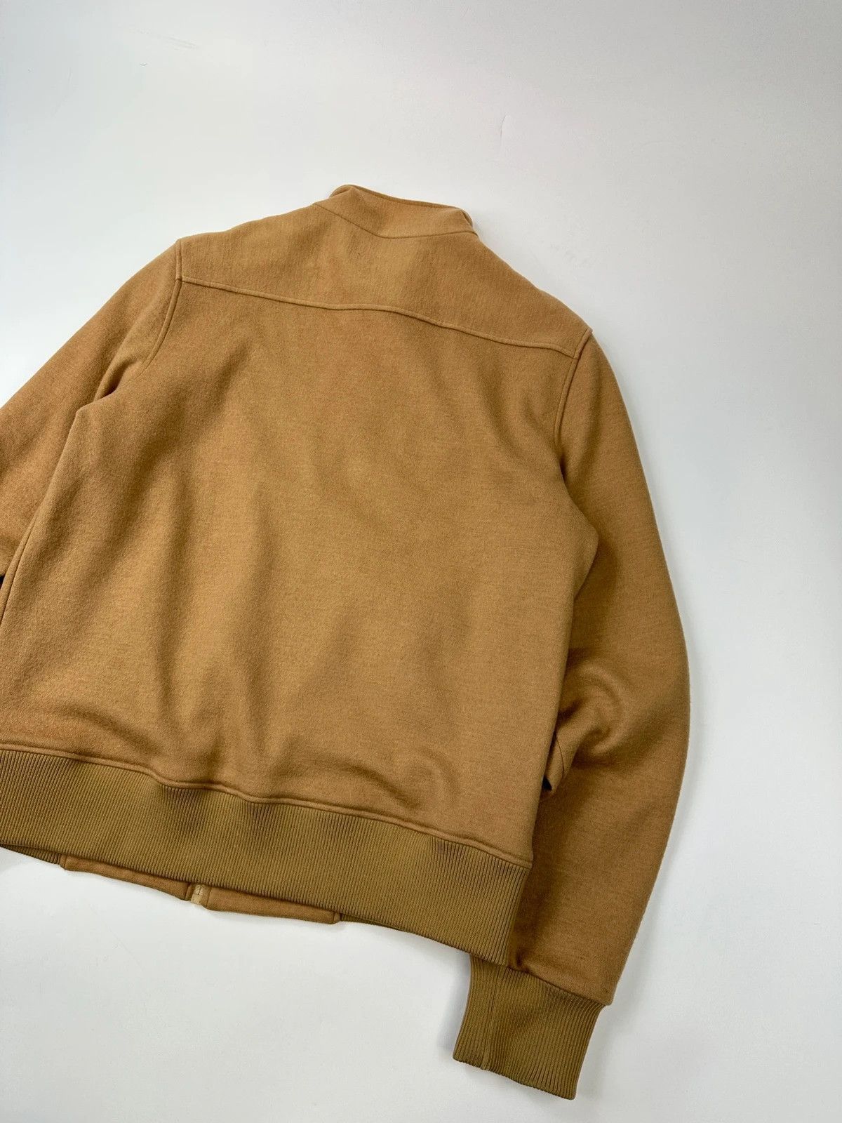 Prada Prada Milano FW2000 Beige Brown Wool & Leather Bomber Jacket Size US M / EU 48-50 / 2 - 7 Thumbnail