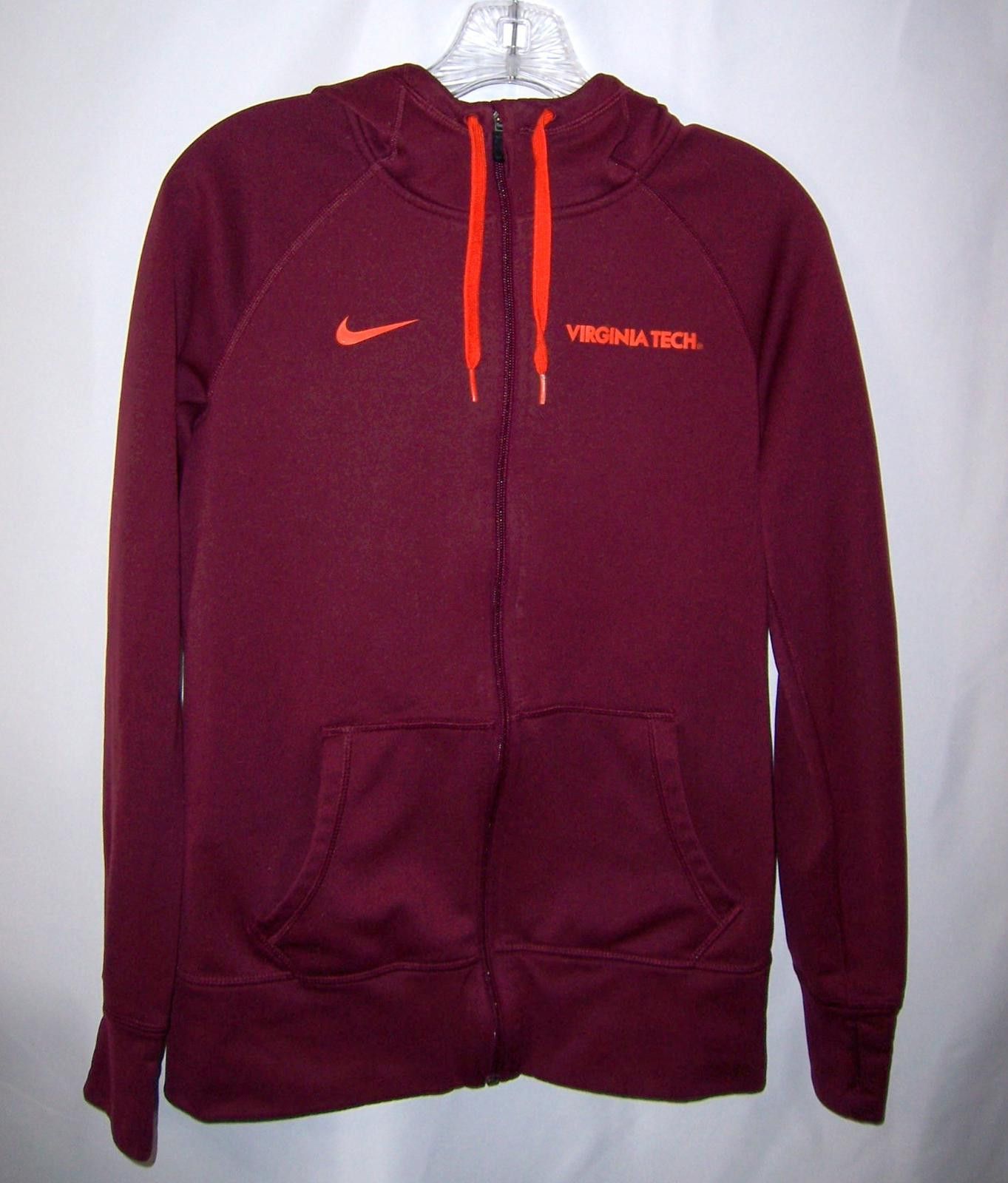 Nike Virginia Tech Hokies Nike Therma-Fit Hoodie-Zip-Maroon-S Size S / US 4 / IT 40 - 1 Thumbnail