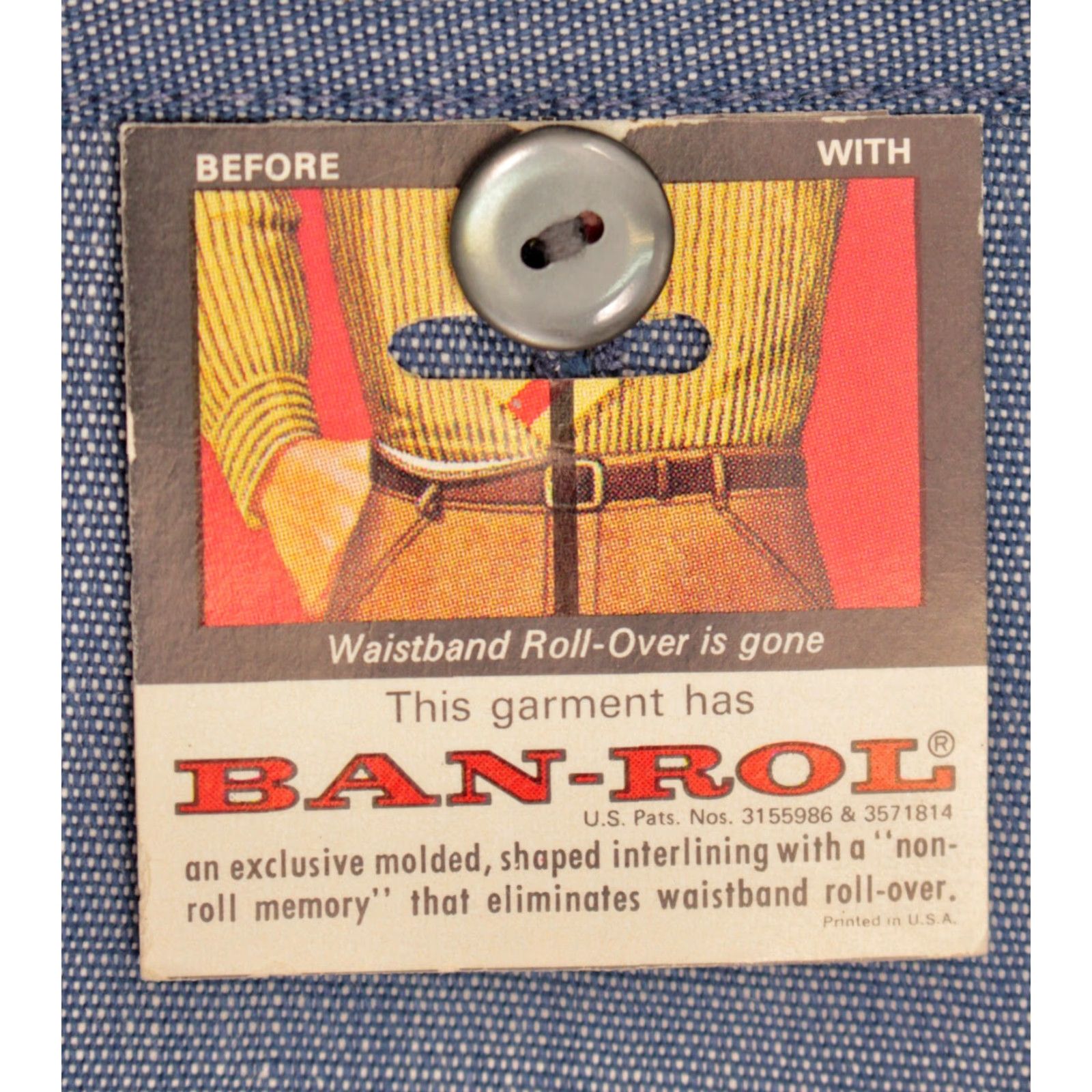 Vintage Stephens 60s 70s Pants Shirt? No, Trousers — VTG 1960s 1970s Blue Cotton NOS Sz 31x30 Men’s Vintage Jeans/ Pants Size US 31 - 5 Thumbnail