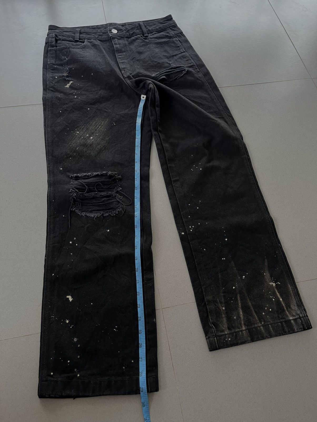 Ader Error SS2022 Ader Error Distressed Faded Paint Spots Denim Pants Size US 32 / EU 48 - 19 Thumbnail