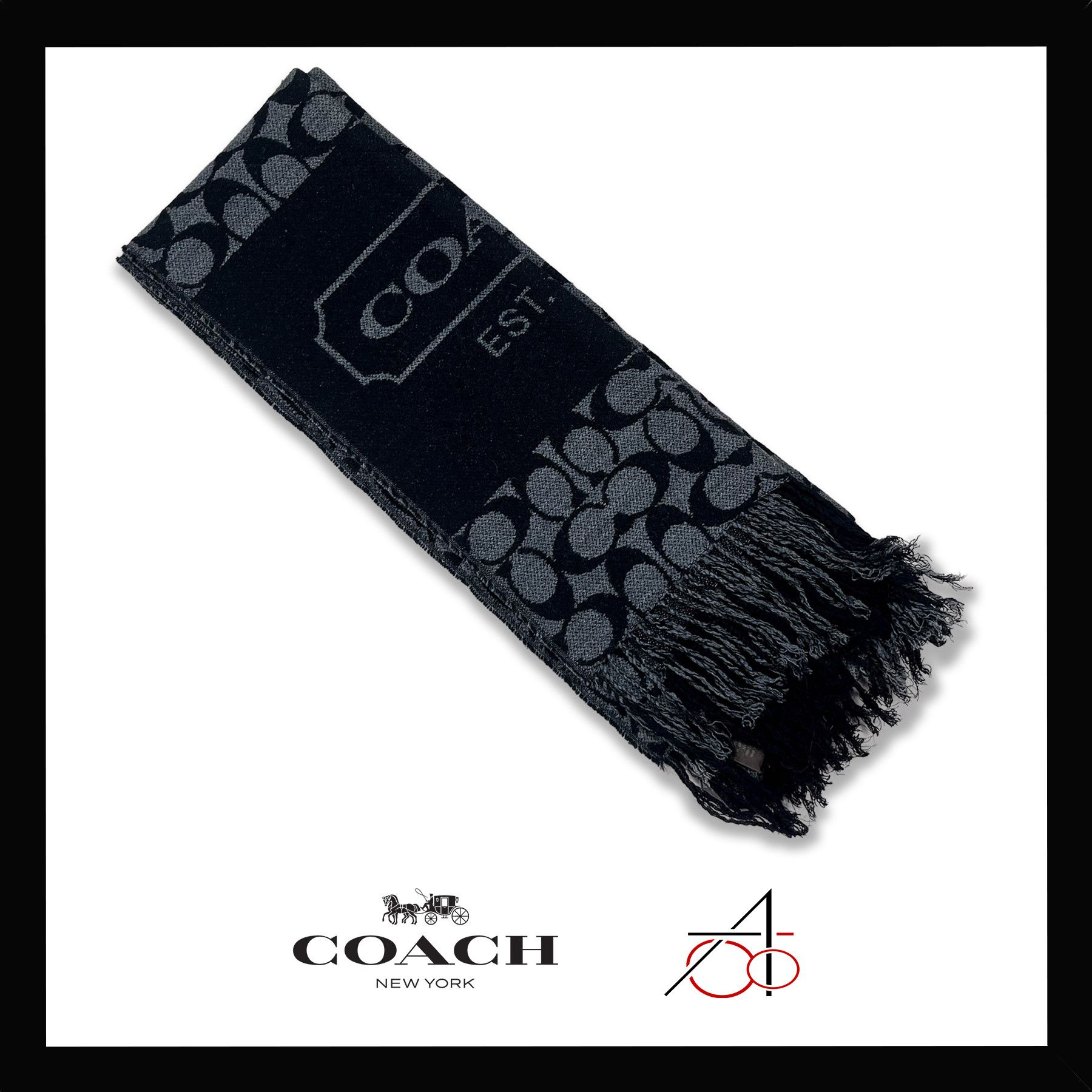 Coach Coach Woolen Cozy and Warm Scarf • 30 x 180 cm Size ONE SIZE - 1 Thumbnail