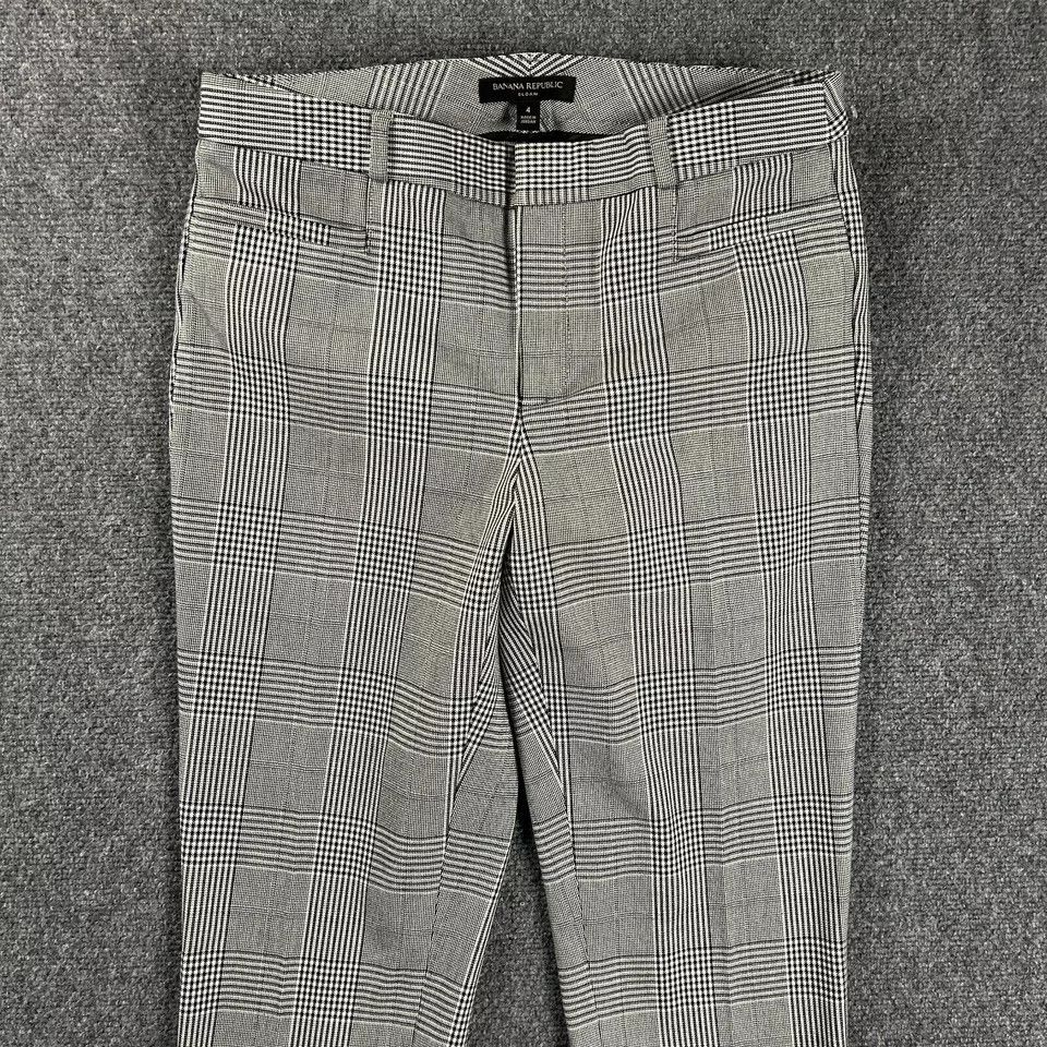 Banana Republic Banana Republic Pants Womens 4 Sloan Glen Check Trousers Size 30" / US 8 / IT 44 - 2 Thumbnail