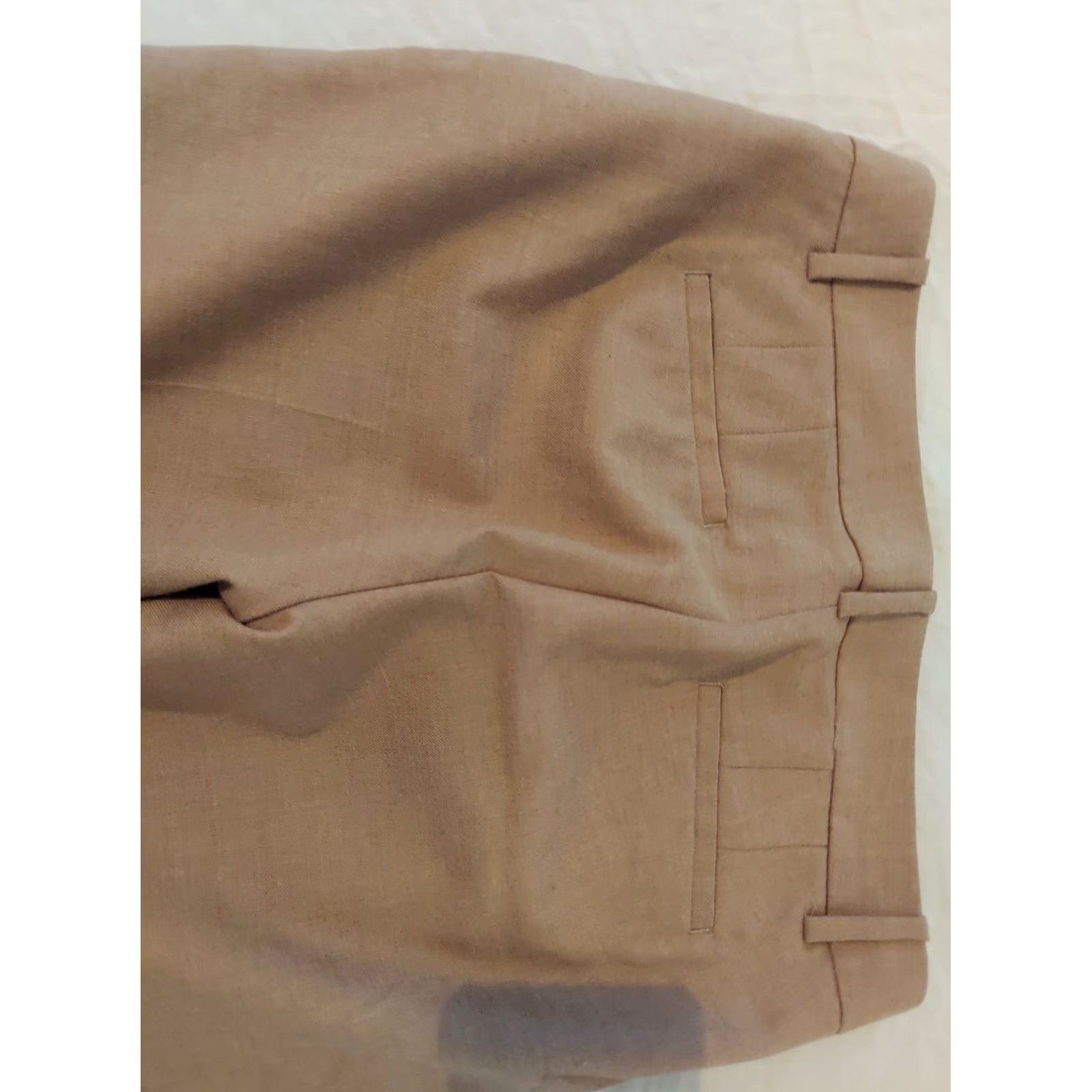 J.Crew J.CREW Dress Pants 2 Womens Beige Khaki Wool Chino Slacks Trouser Cotton Slack Size 26" / US 2 / IT 38 - 2 Thumbnail