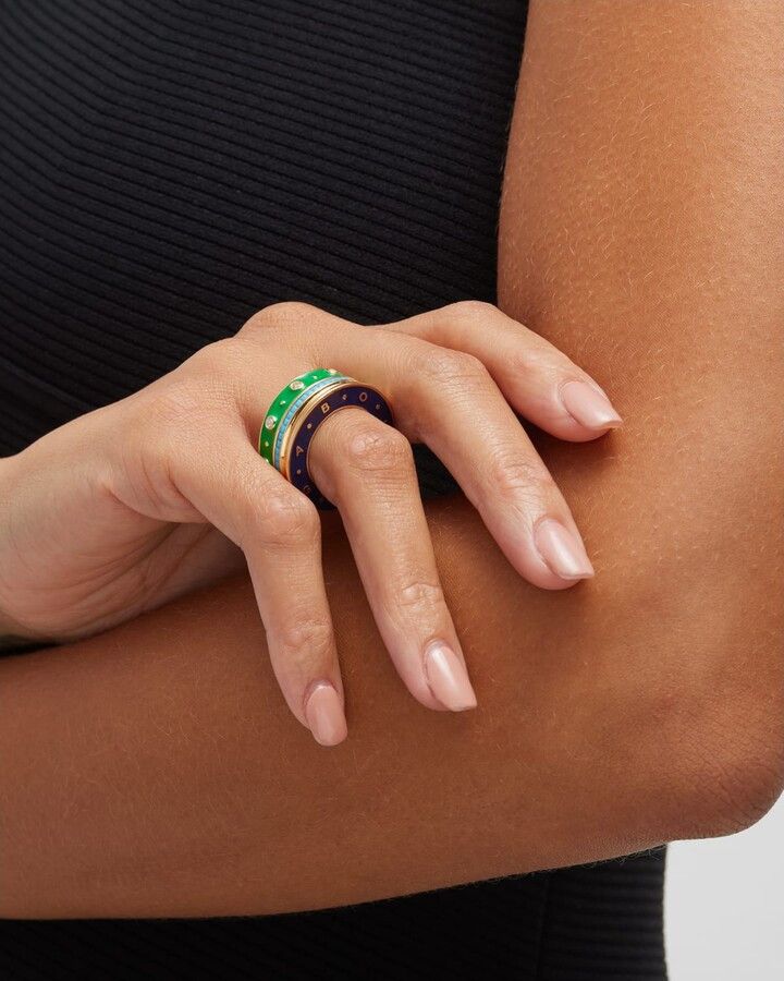 Bottega Veneta o1n1vont1124 Size: 13 / Multi-Row Stacked Ring Multicolor Size ONE SIZE - 2 Thumbnail