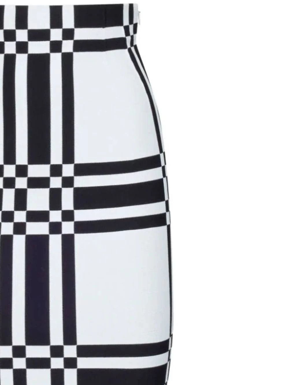 Marni o1w1db10824 Pencil Midi Skirt in White Black Size 30" / US 8 / IT 44 - 2 Thumbnail