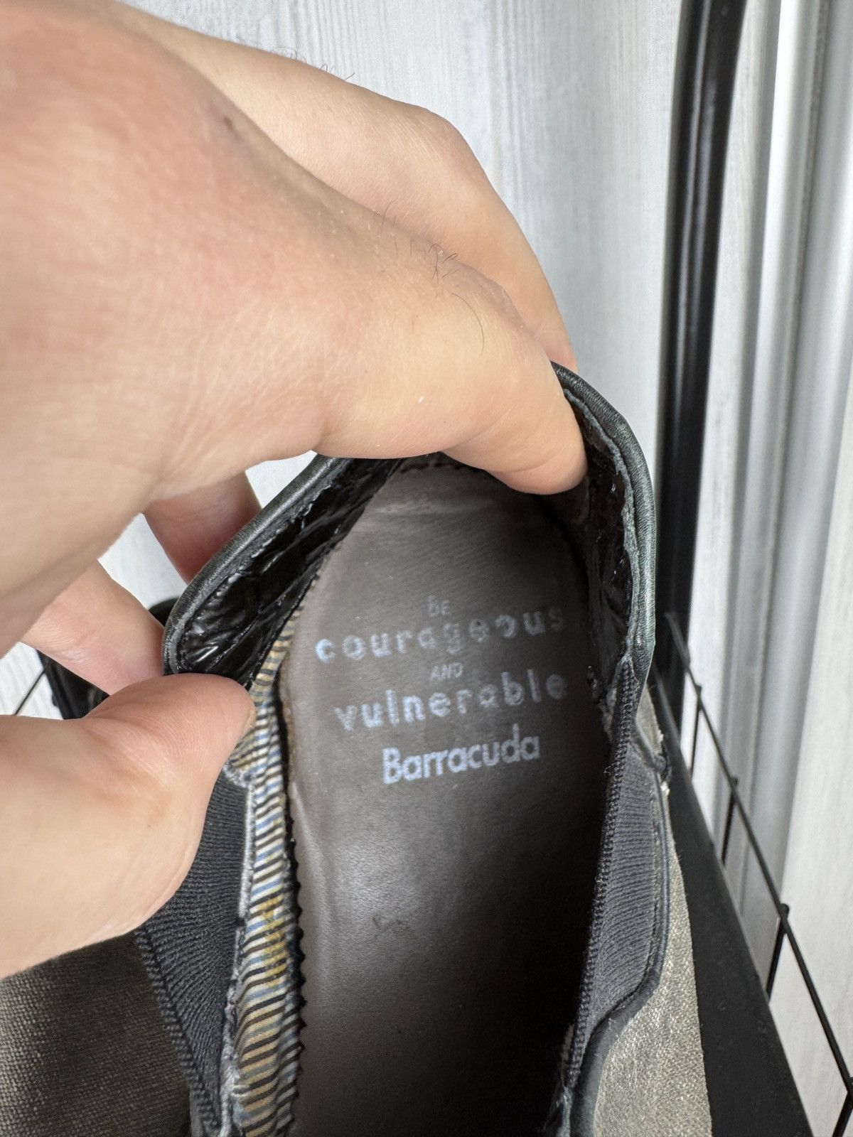 Barracuda Barracuda Grey Canvas Black Leather light chelsea boots 42 Size US 9 / EU 42 - 19 Thumbnail