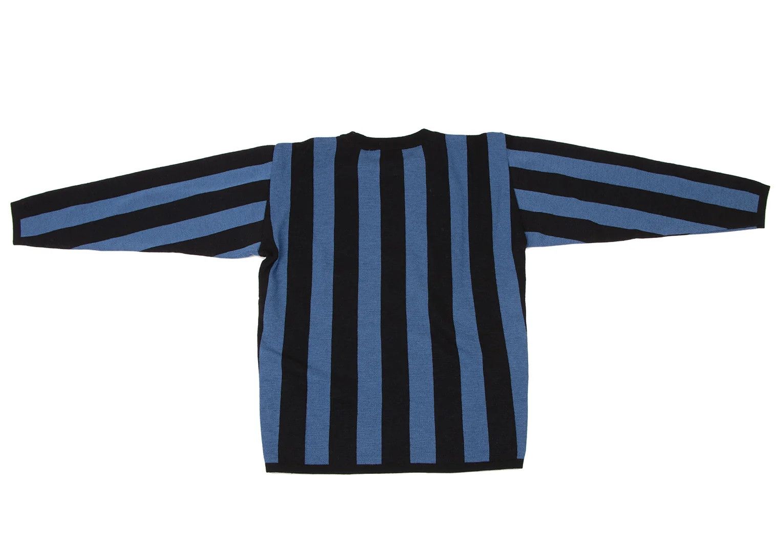 Issey Miyake Wool Stripe Knit in Black and Blue, Size M Size US M / EU 48-50 / 2 - 8 Thumbnail