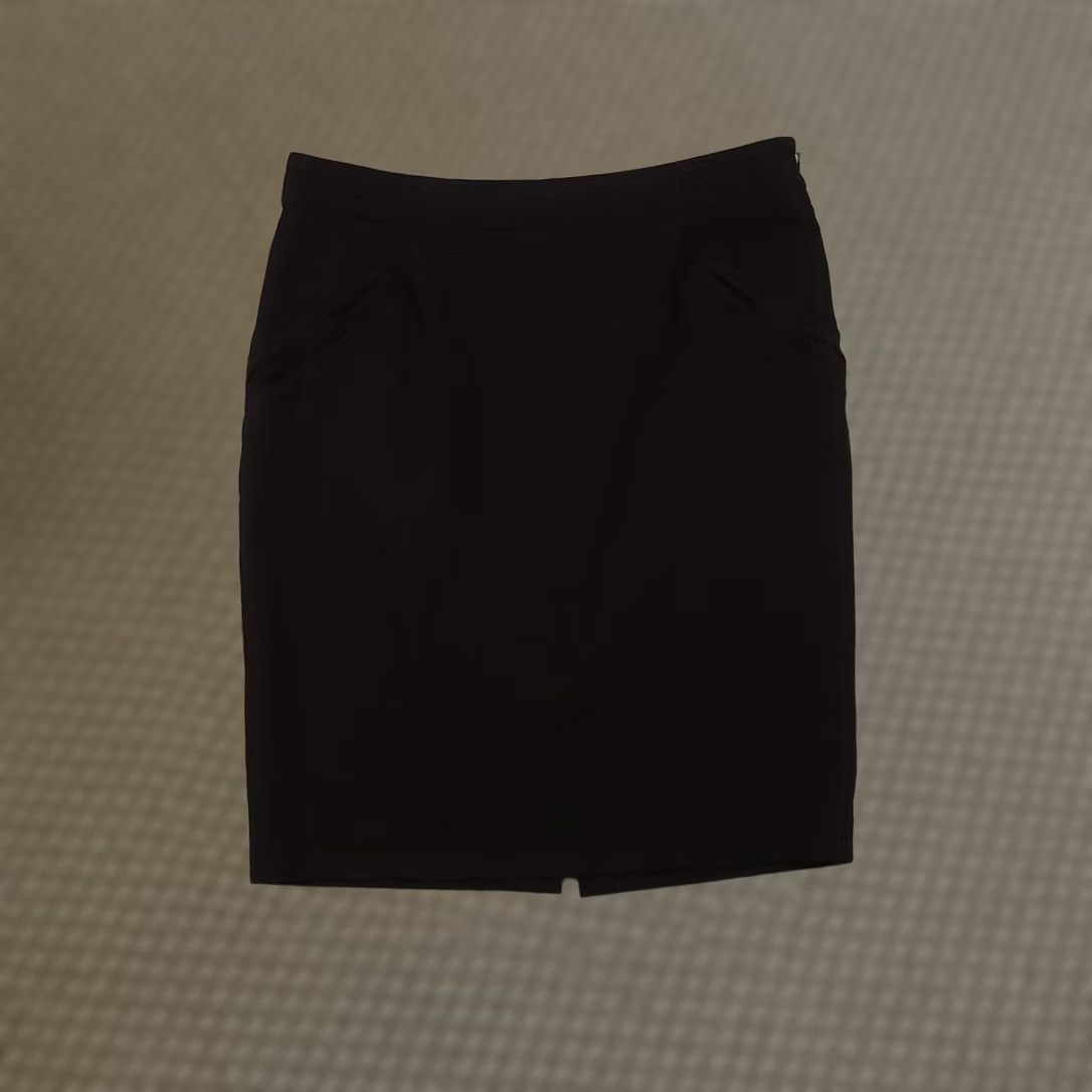 Vintage Body by Victoria Skirt Womens 8 Black Pencil Career Office Stretch Pockets Classic Women Size 30" / US 8 / IT 44 - 1 Thumbnail