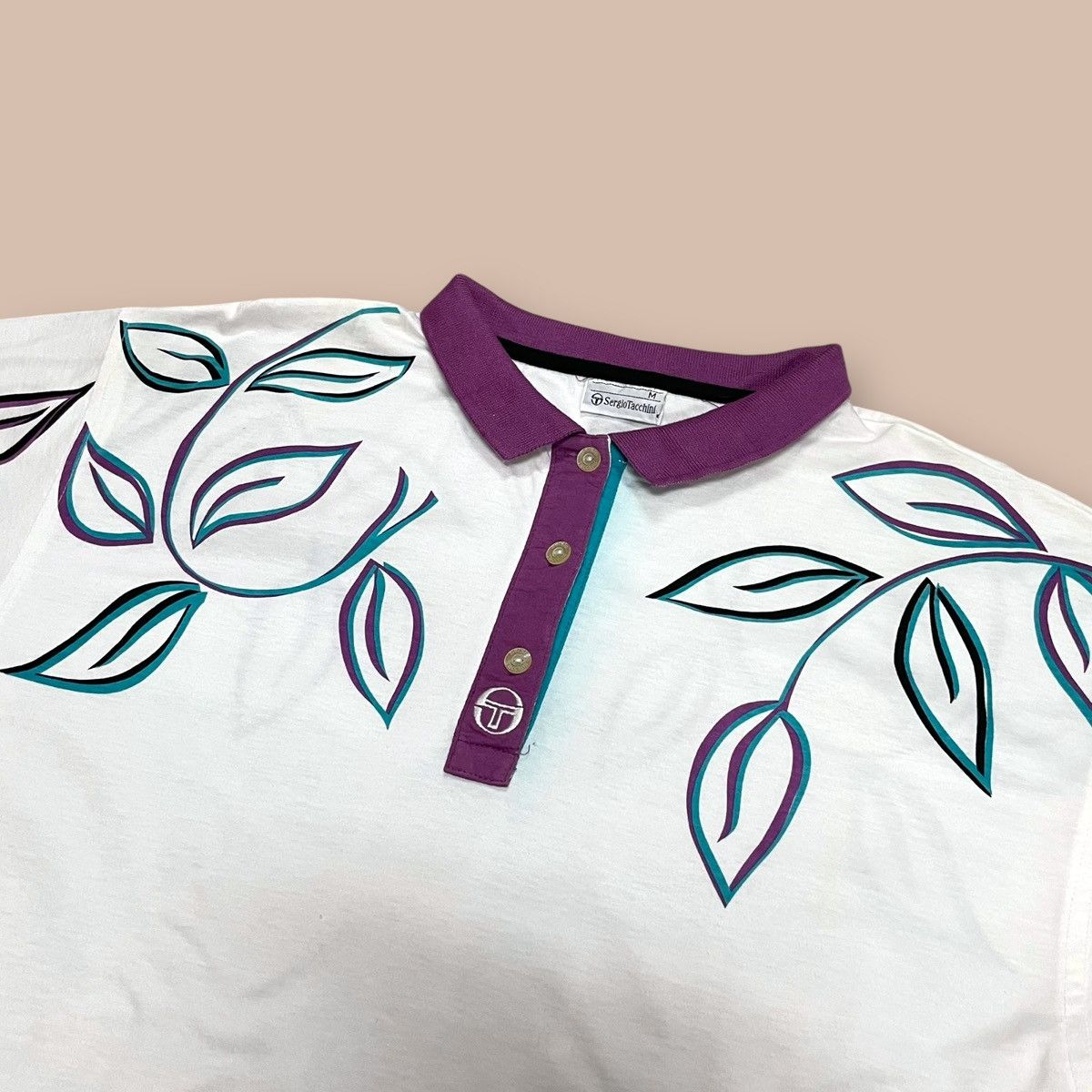 Sergio Tacchini Vintage 1990s Sergio Tacchini Polo Shirt Size US M / EU 48-50 / 2 - 3 Thumbnail