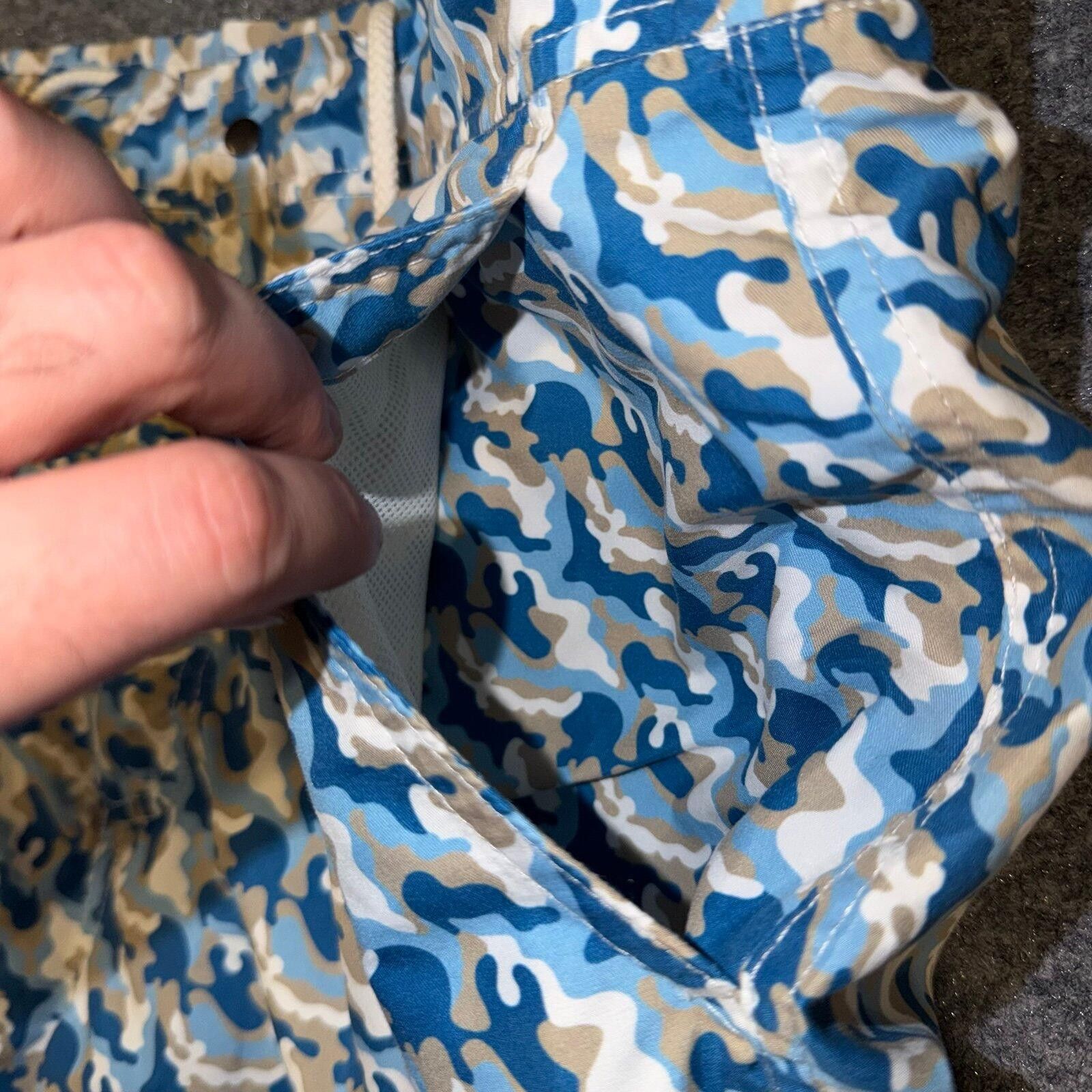 Peter Millar Peter Millar Blue Camo Lined Swim Trunks Mens MD Rare Summer Size US 32 / EU 48 - 3 Thumbnail